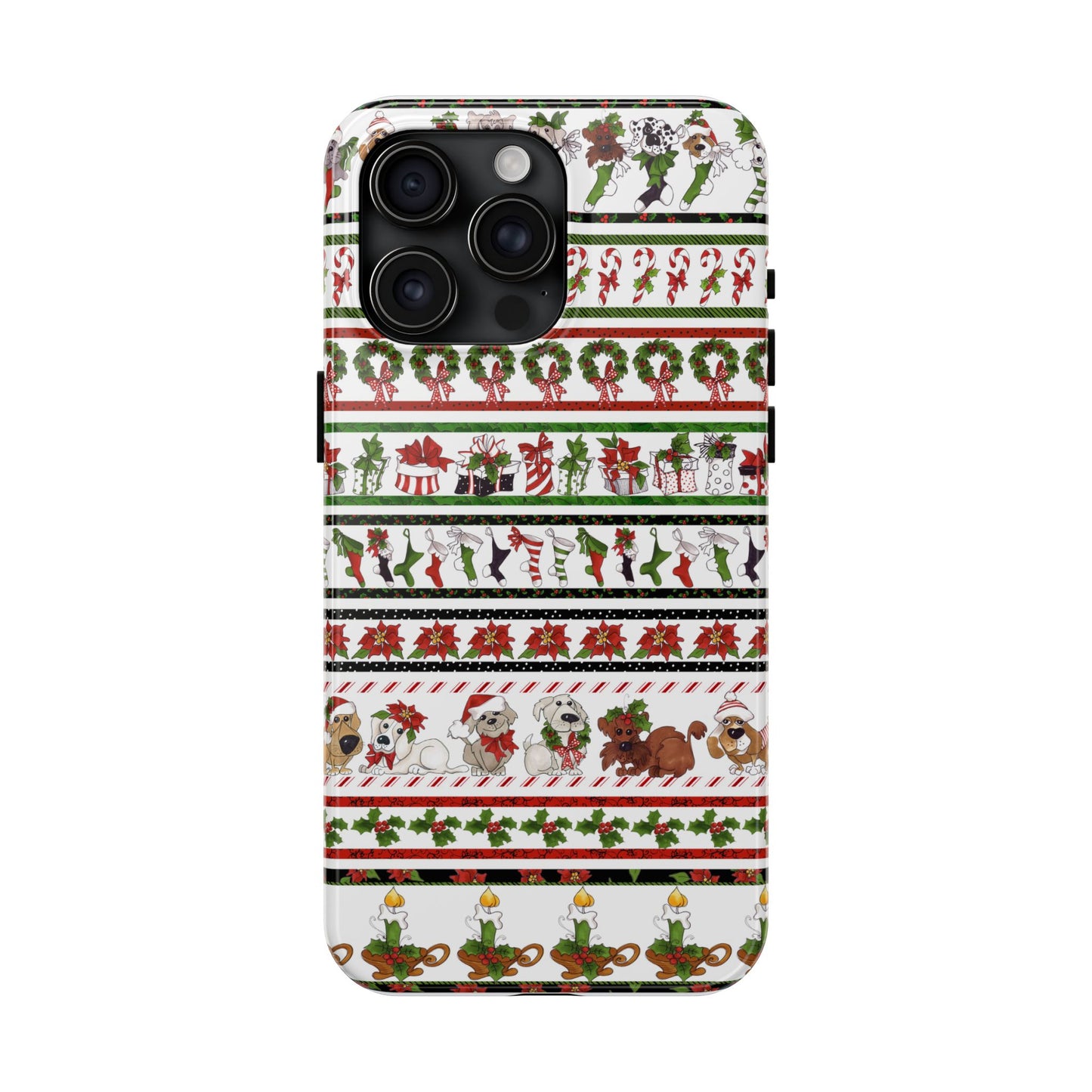 Holiday Borders White Phone Case