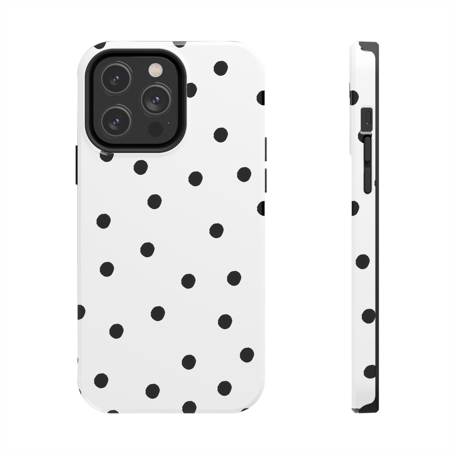 Space Dots White / Black Phone Case