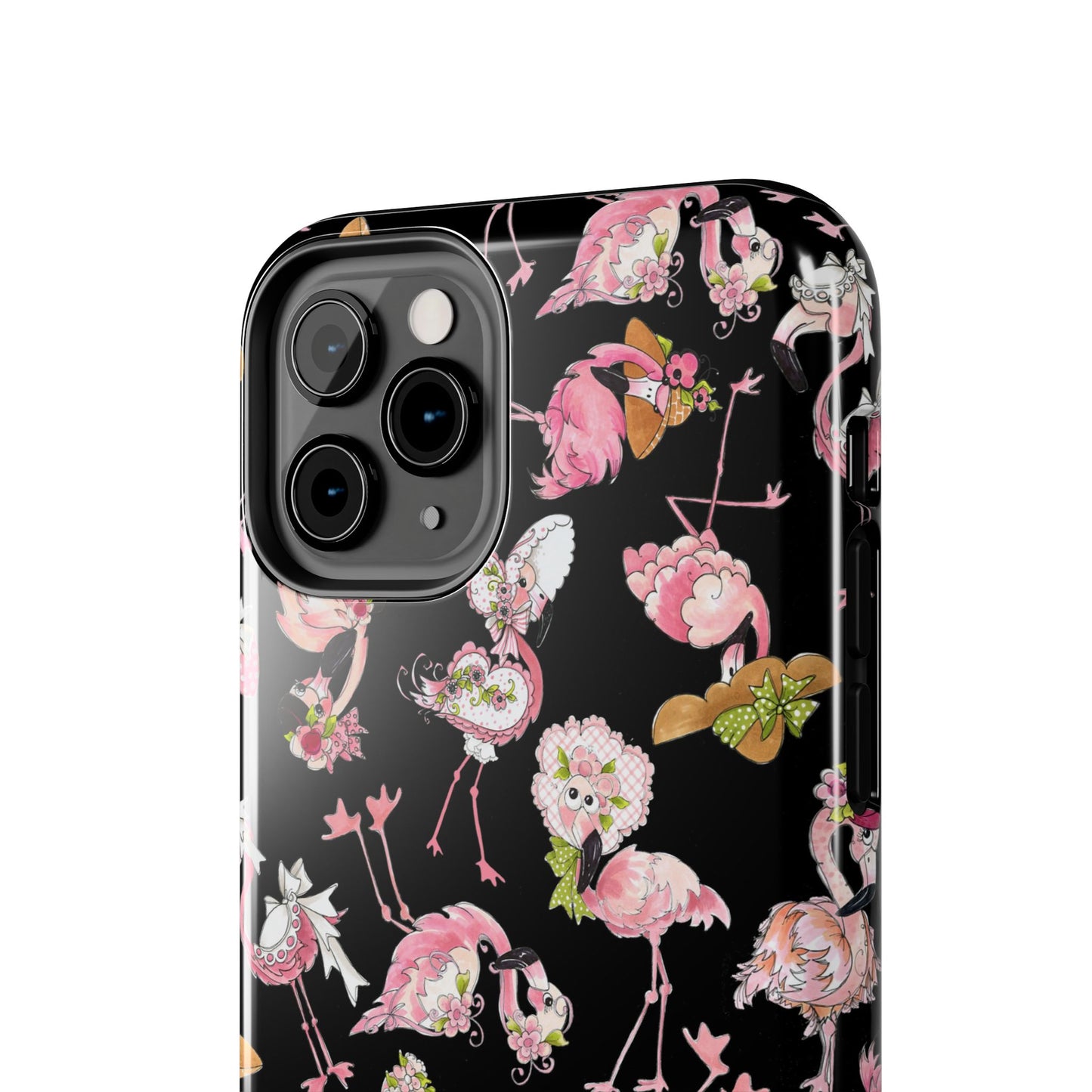 Tossed Flams Black Phone Case