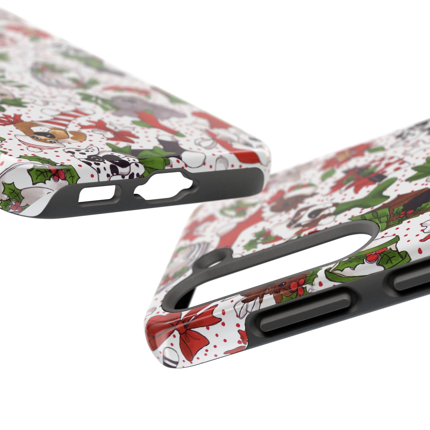 Holiday Fun Toss White / Red Phone Case