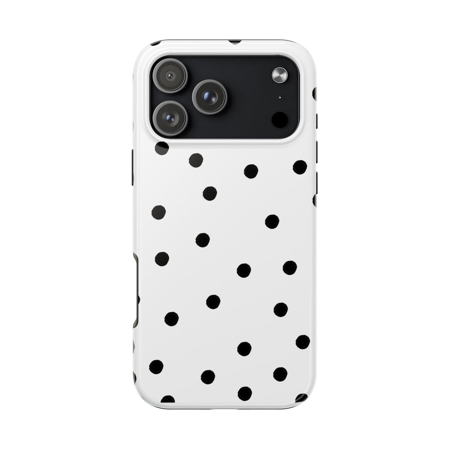 Space Dots White / Black Phone Case