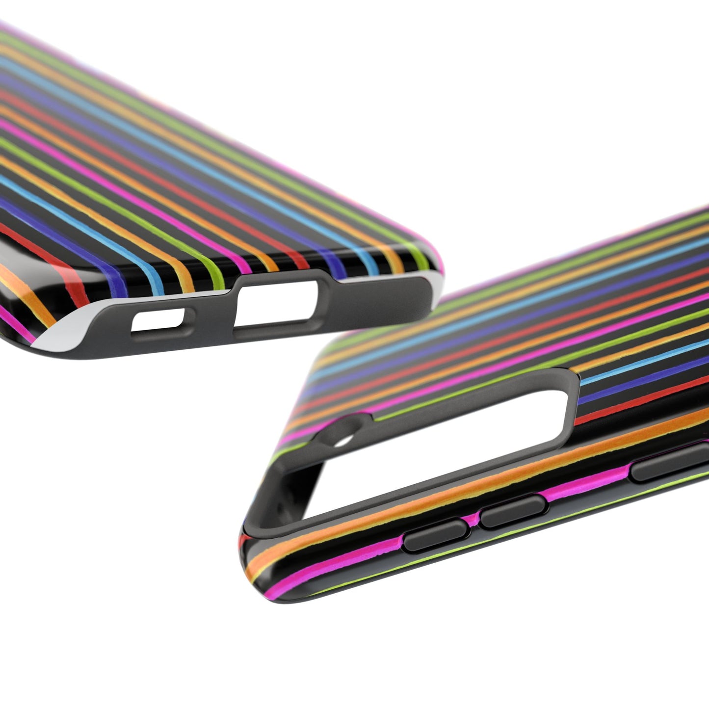 Happy Stripe Black Phone Case