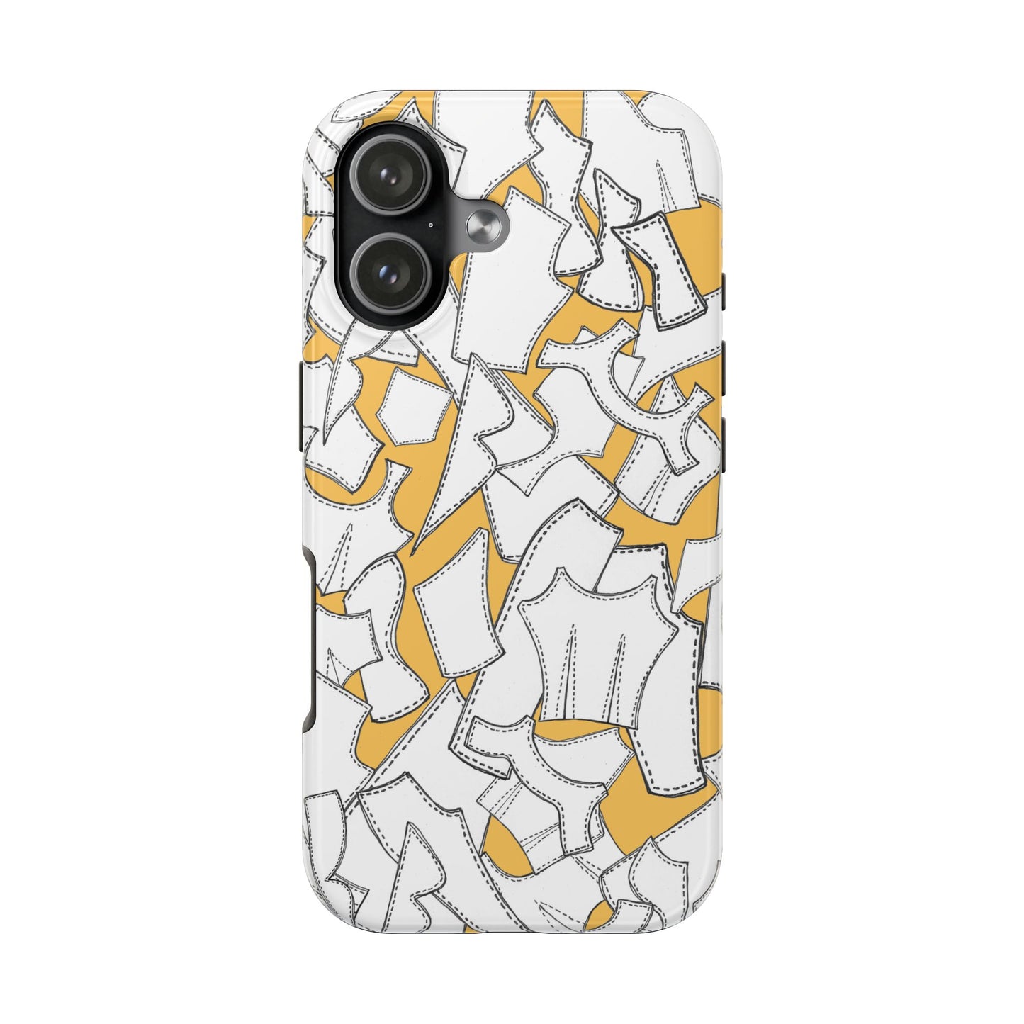 Pattern Pieces Yellow Phone Case