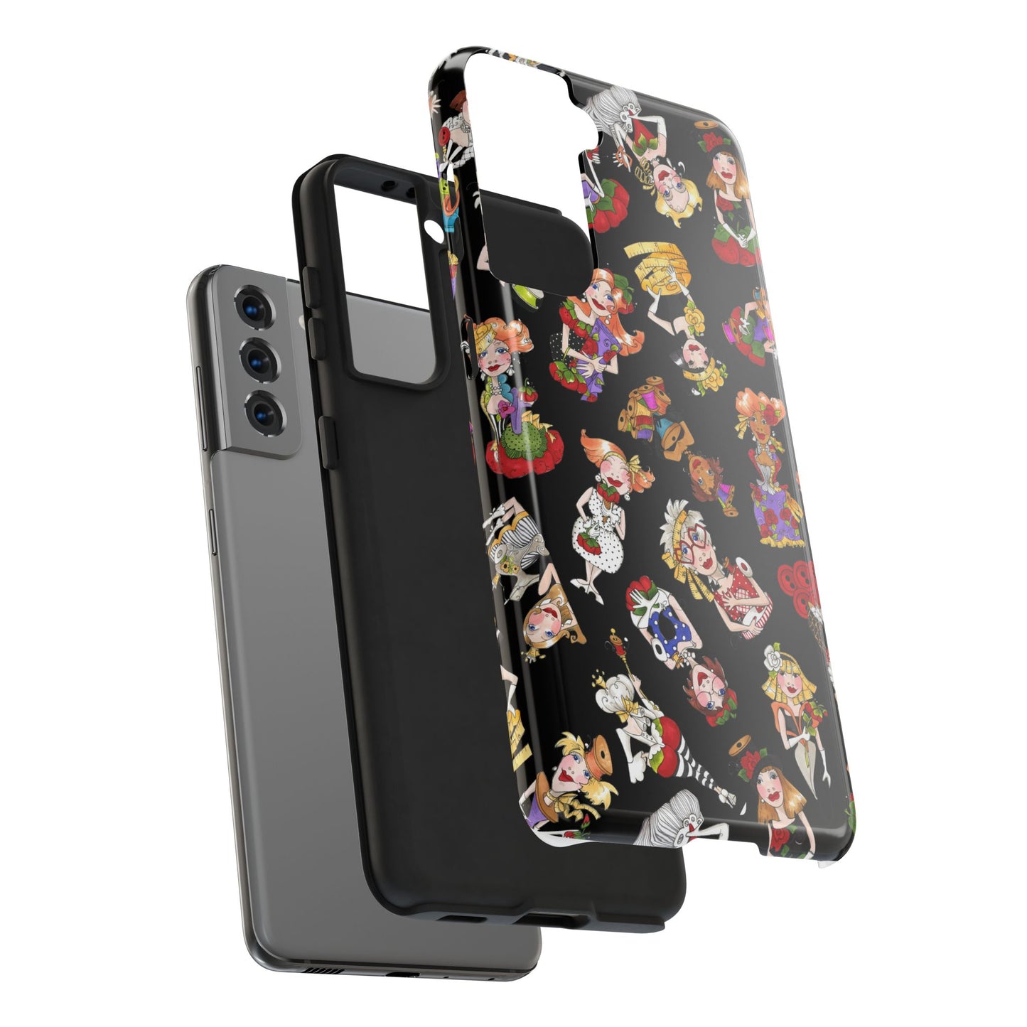 Curious Toss Black Phone Case