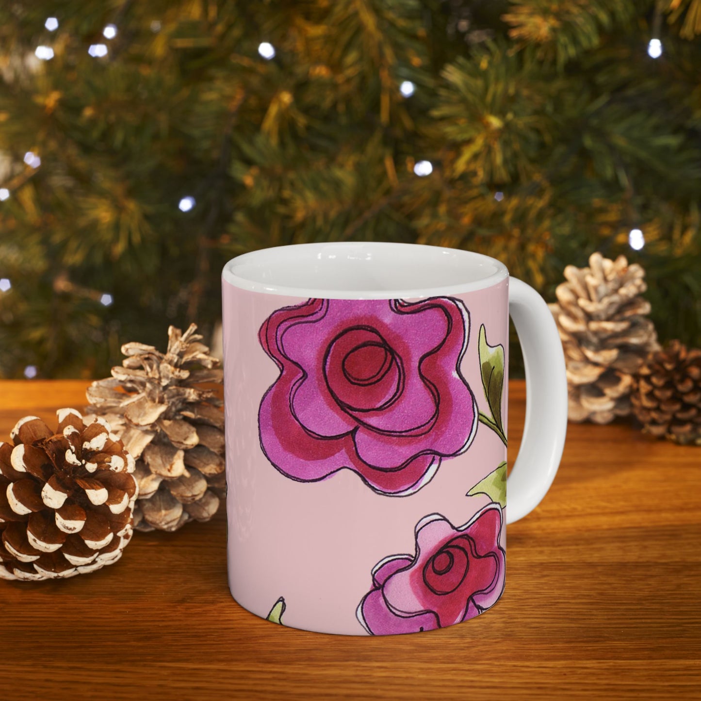 Jumbo Floral Pink Cup