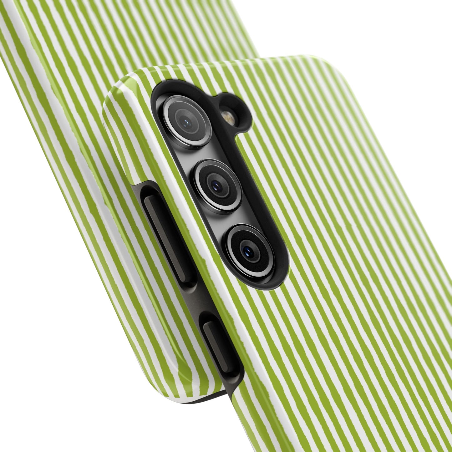 Lazy Stripe Green / White Phone Case