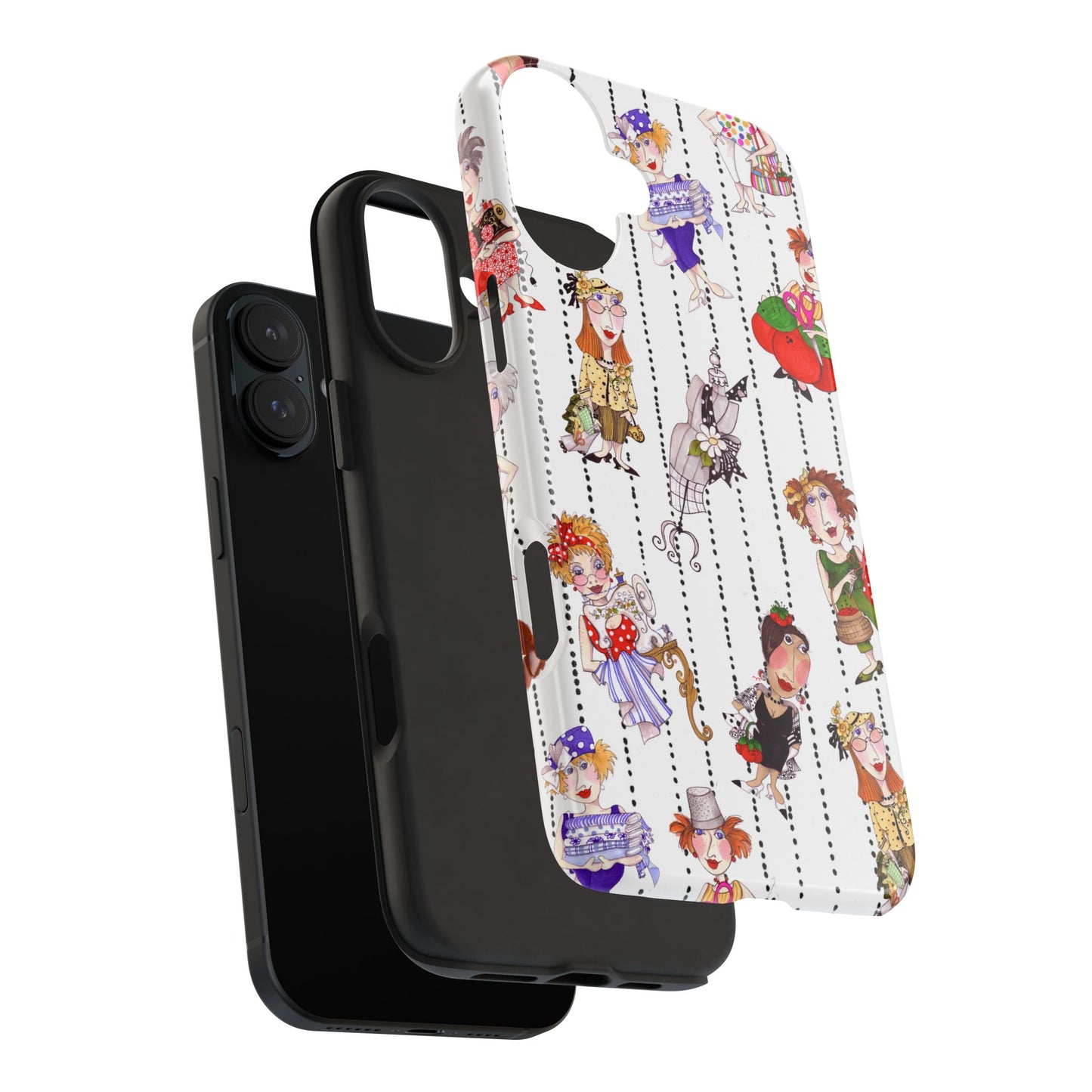 Sewphisticates White / Black Stripe Phone Case