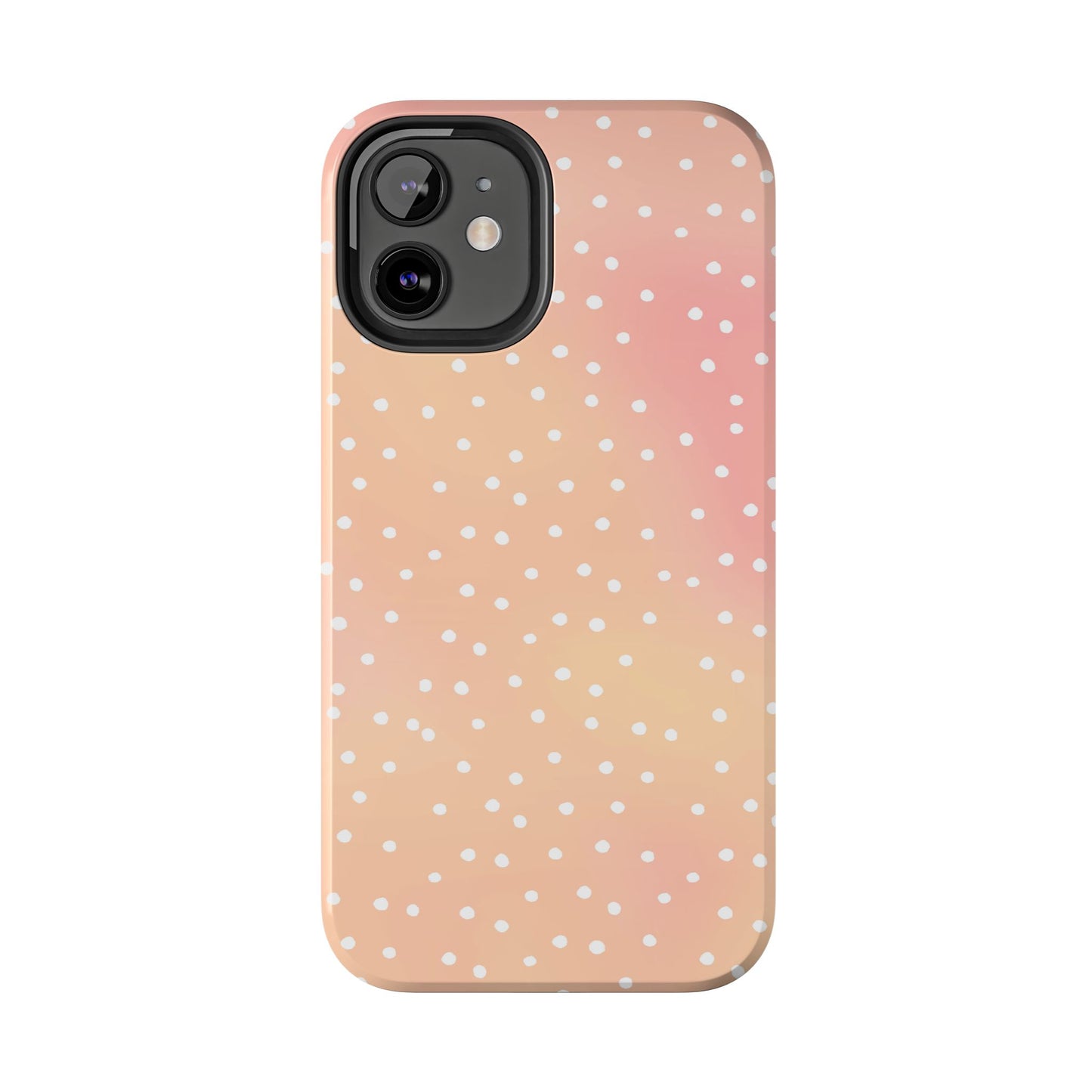 Dinky Dots Peach / White Phone Case