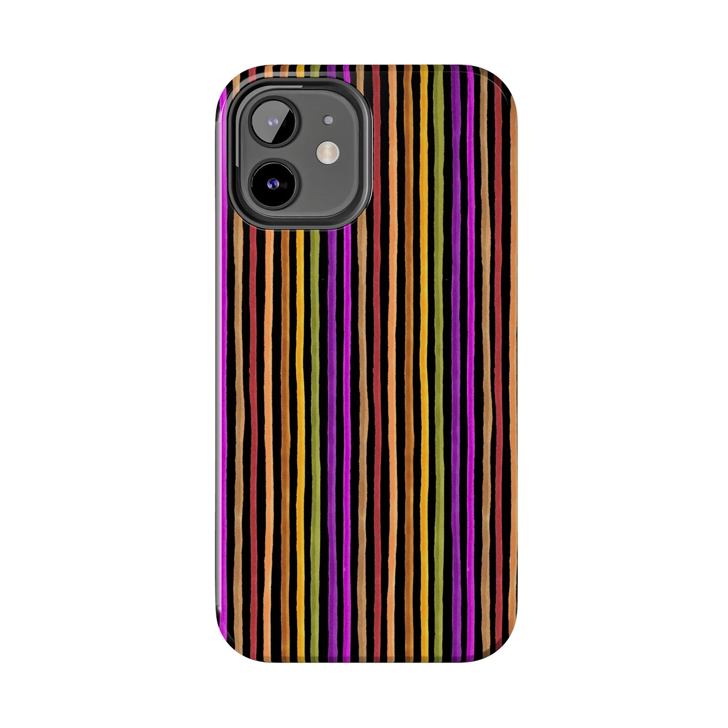 Spice Stripe Black Phone Case