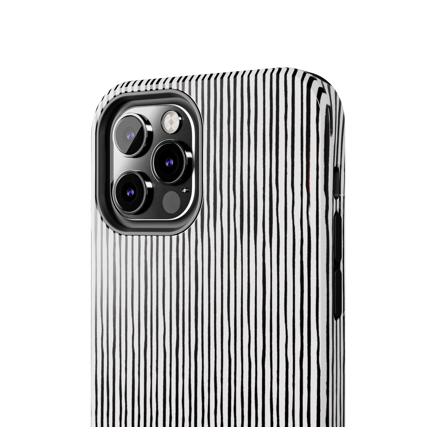 Quirky Pin Stripe White / Black Phone Case