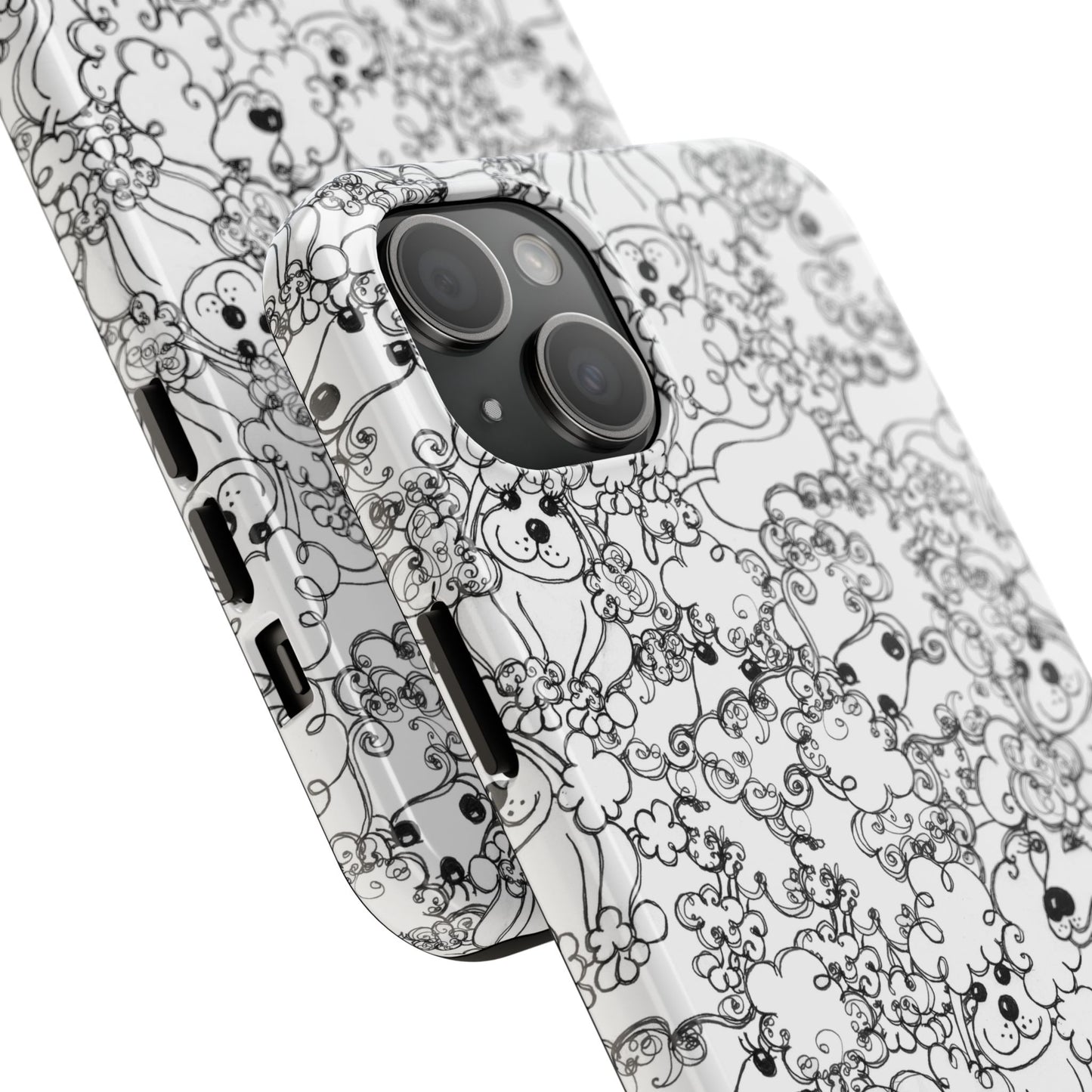 Poodle Party White Phone Case