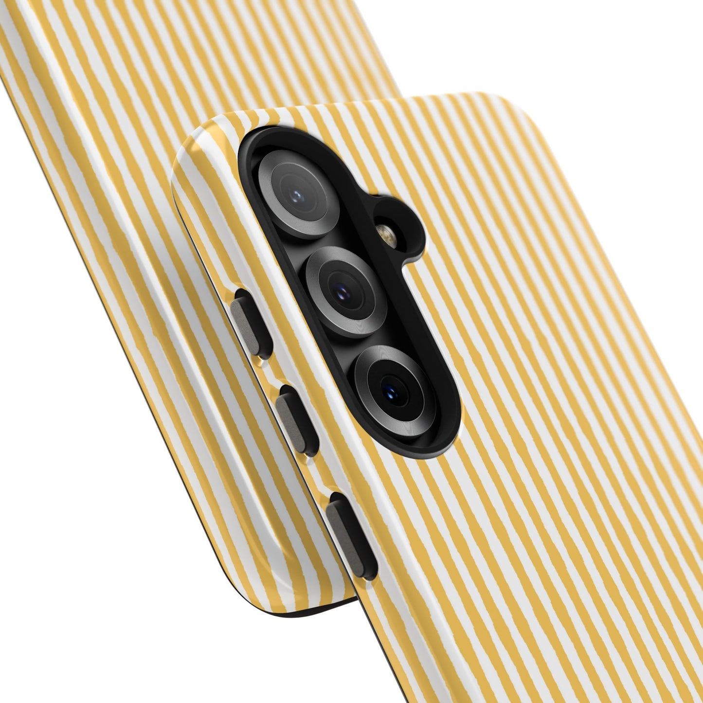 Lazy Stripe Yellow / White Phone Case