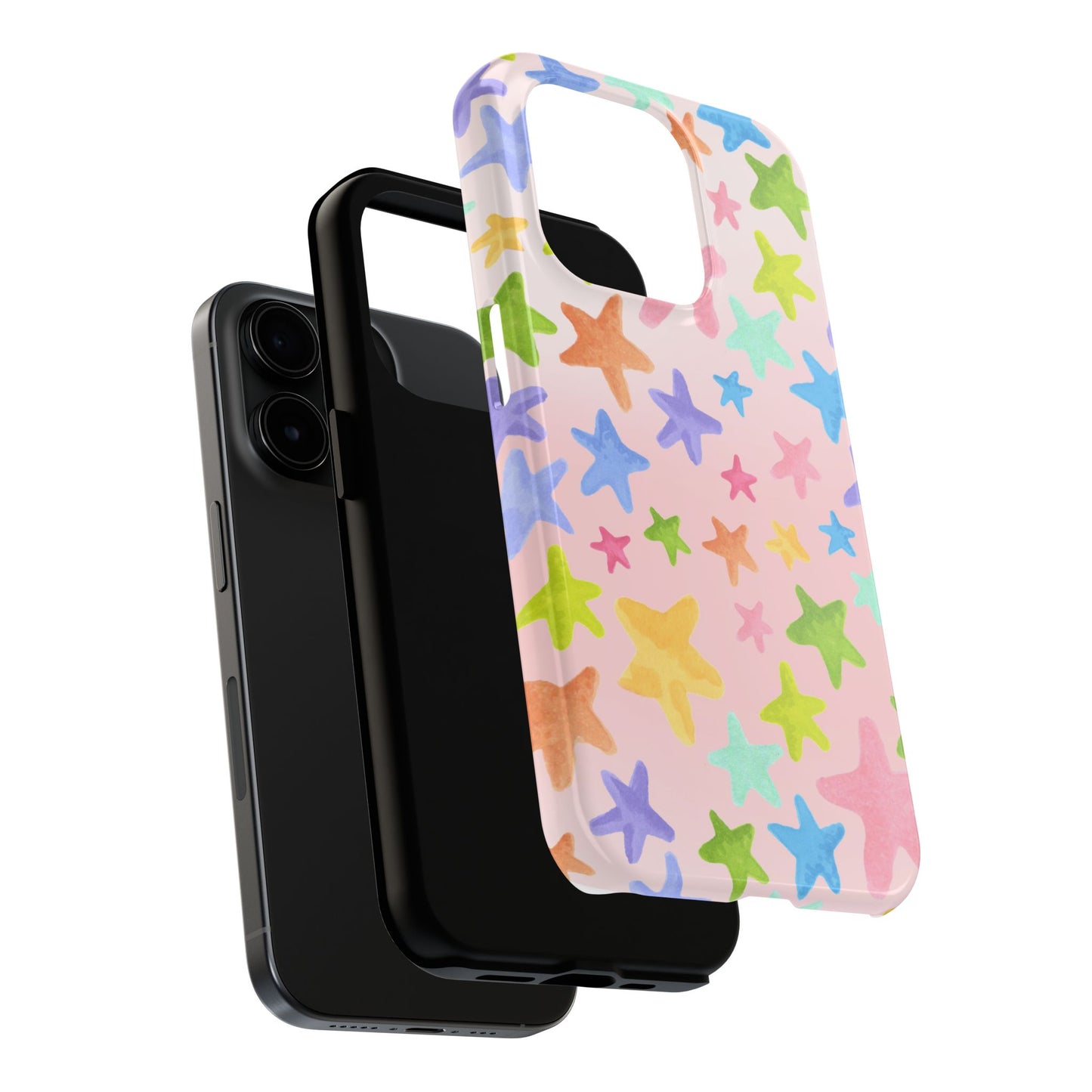 Happy Stars Pink Phone Case