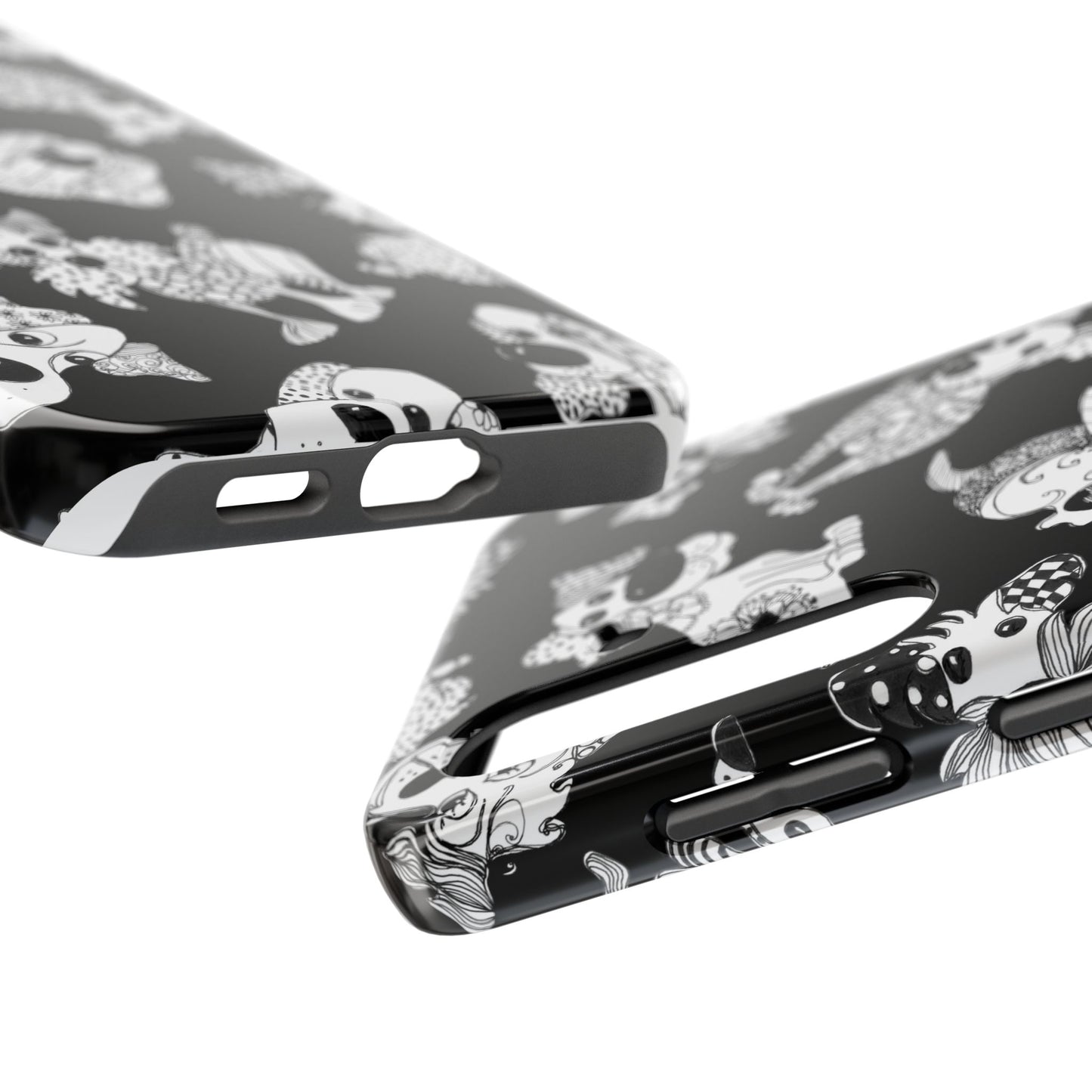 Doodle Dogs Black Phone Case