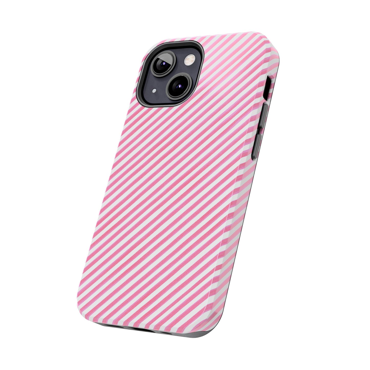 Bias Stripe Pink / White Phone Case