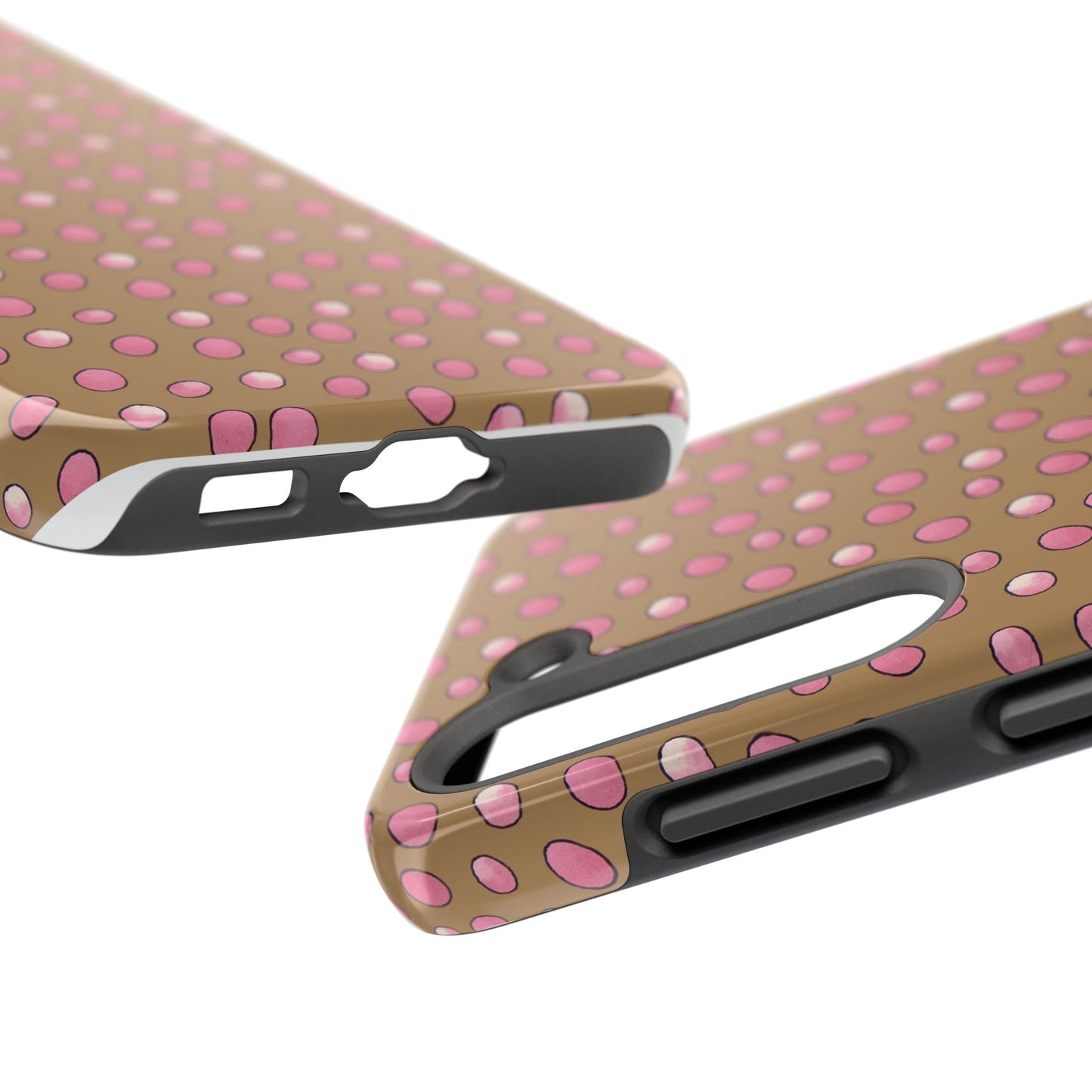 Egg Dots Chocolate / Pink Phone Case