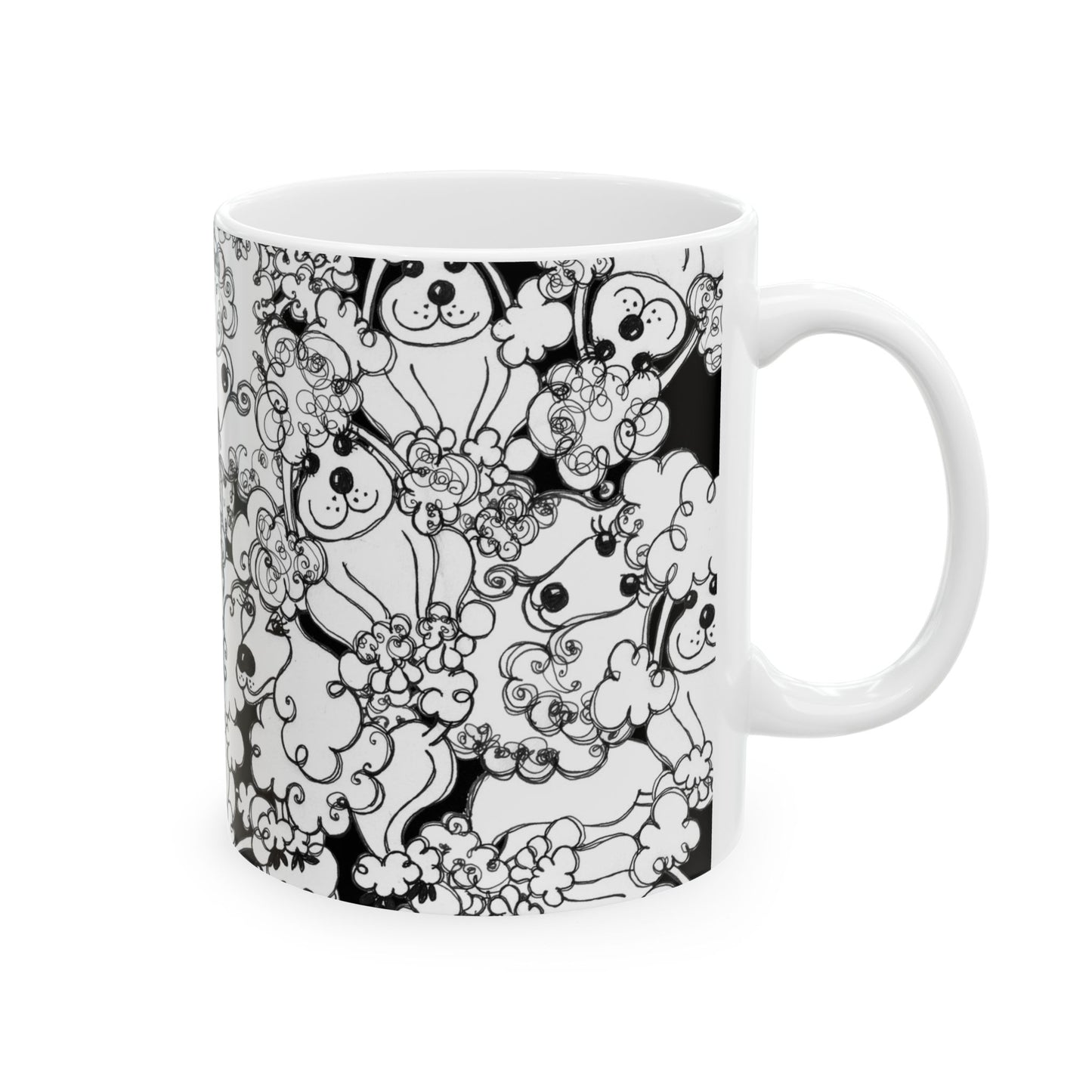 Poodle Party Black Cup