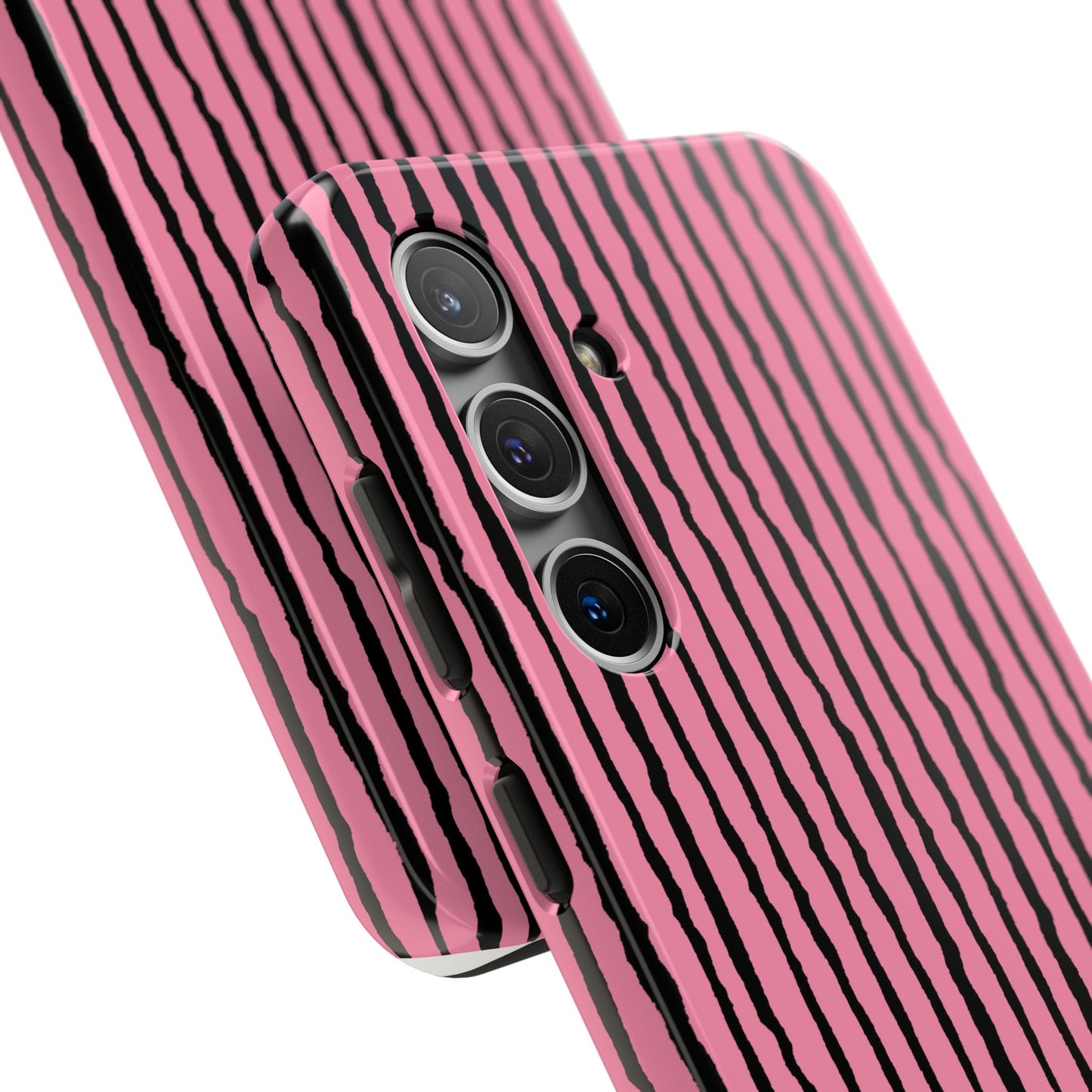Sorta Stripe Bright Pink / Black Phone Case