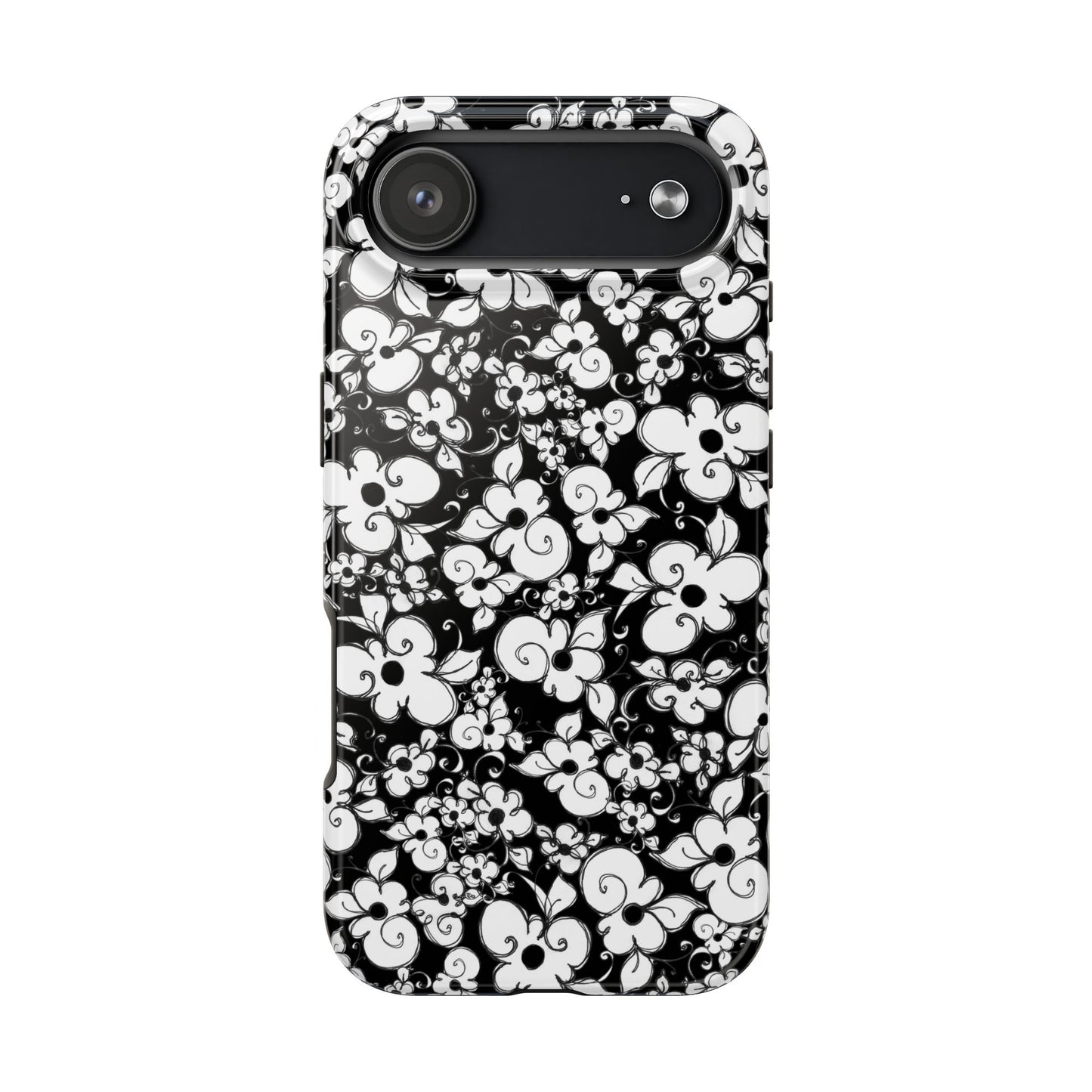 Dog Daisies Black Phone Case