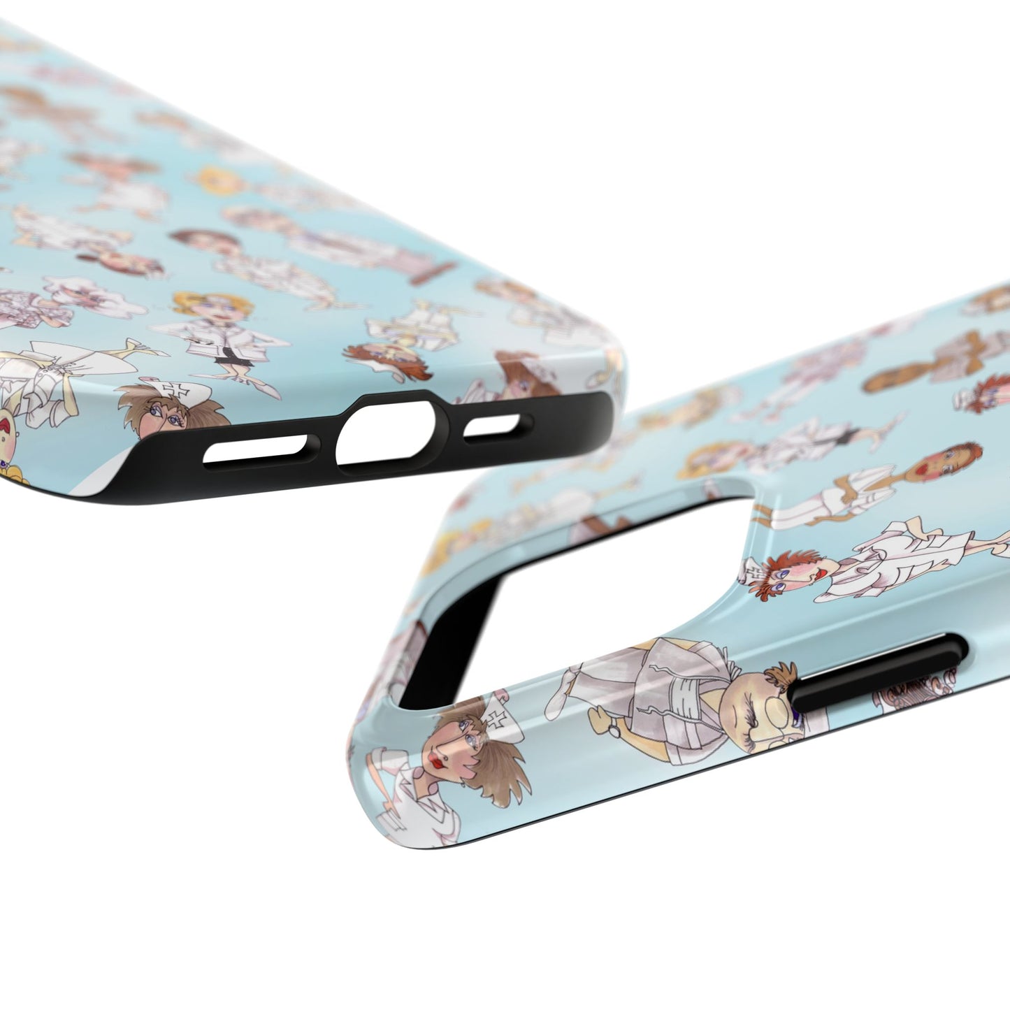 Tossed Nurses Aqua Phone Case