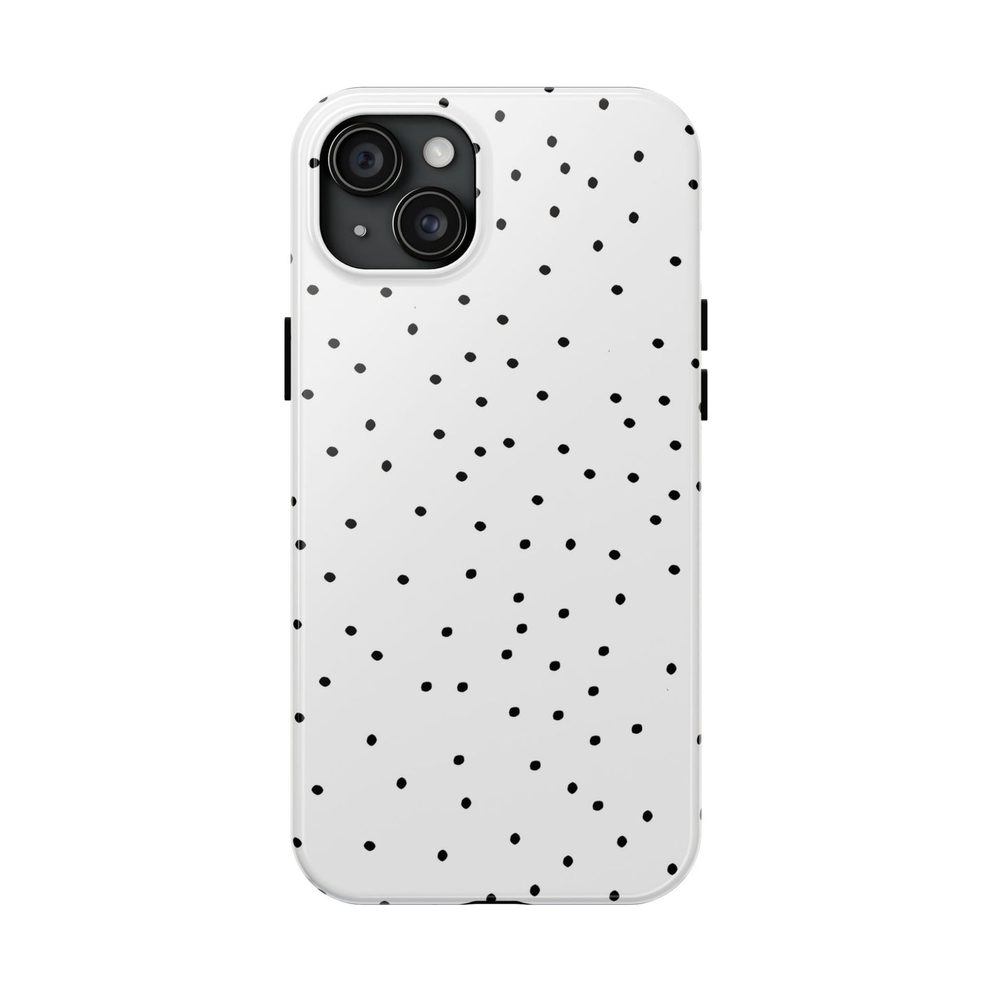 Space Dots White / Black Phone Case