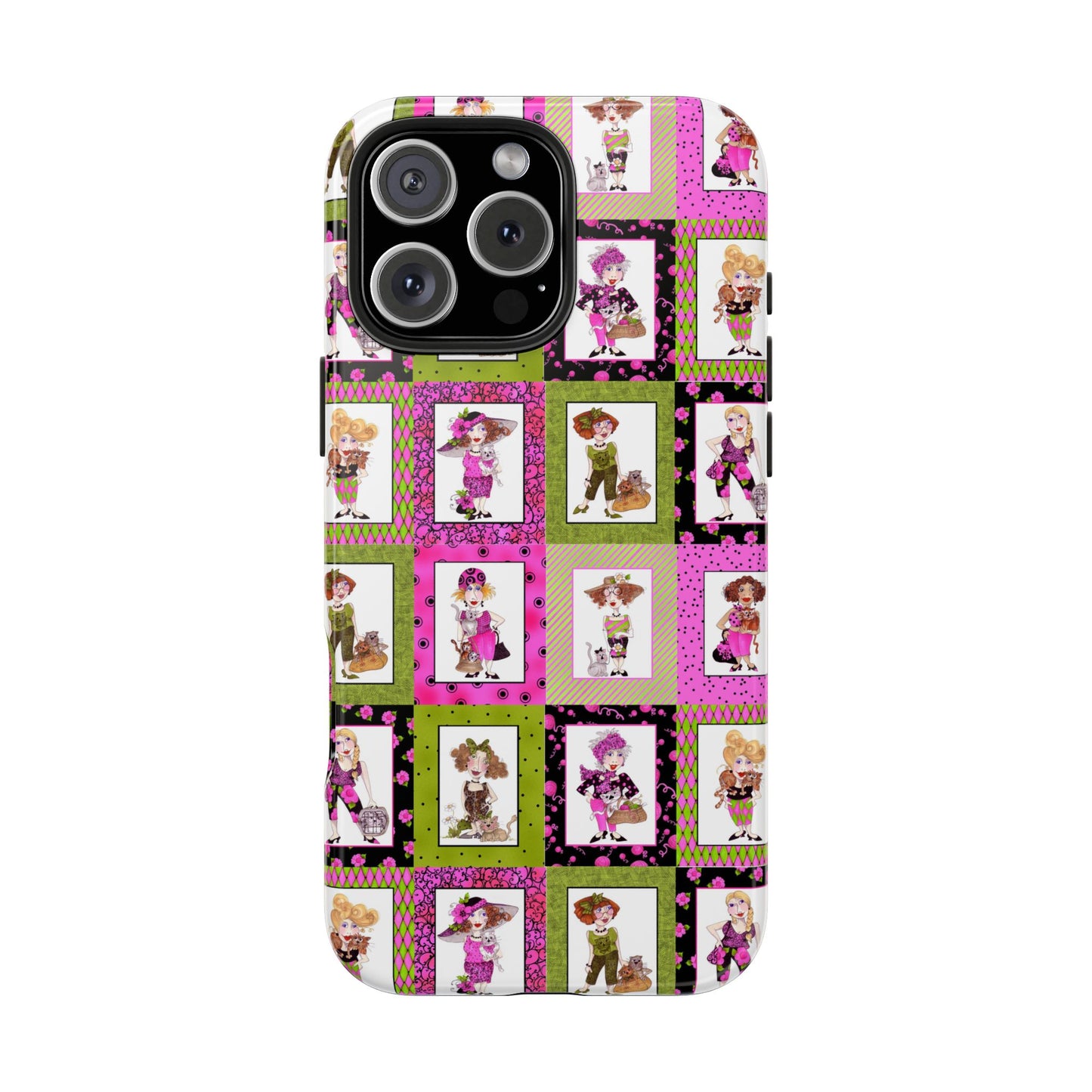 Cat Ladies Cerise Phone Case
