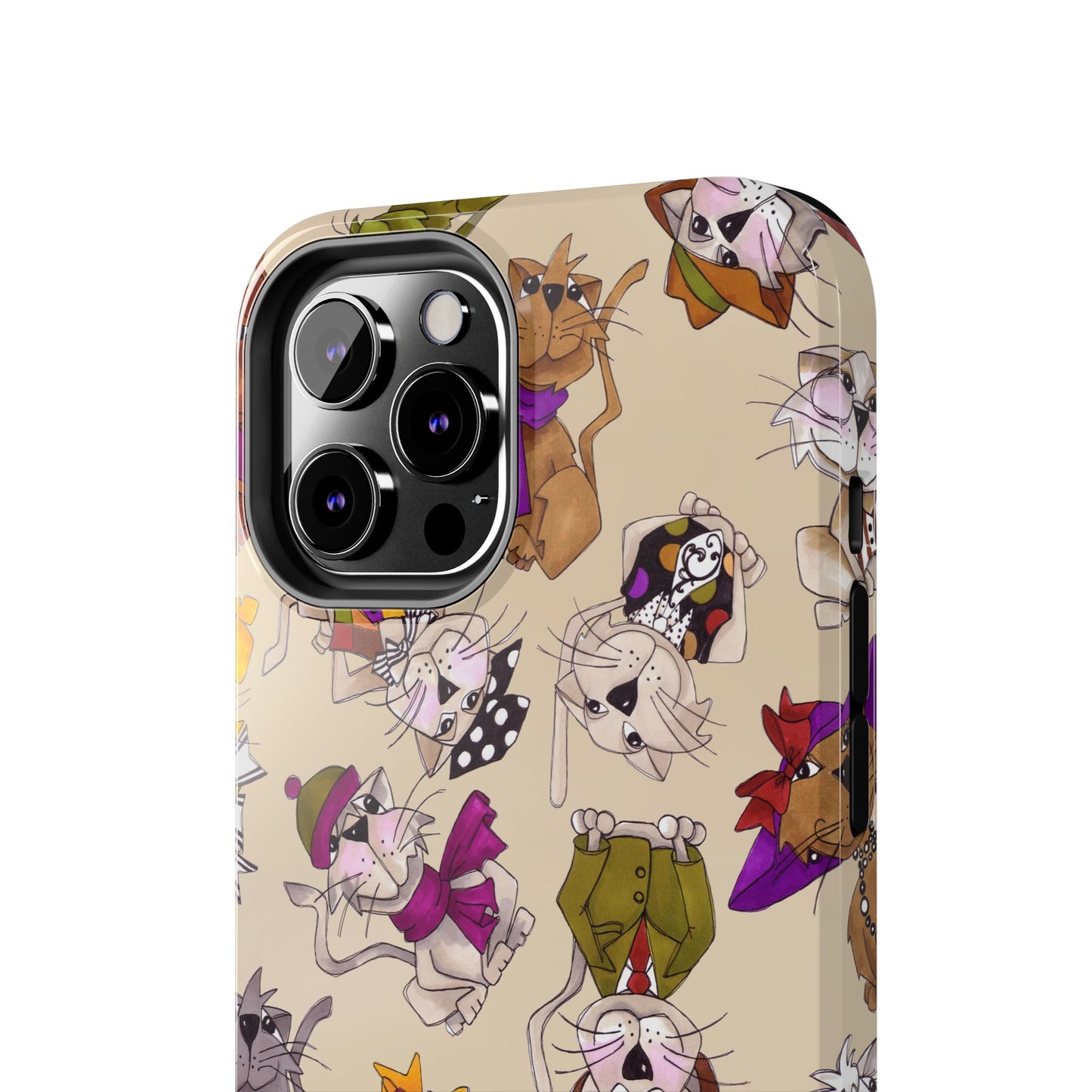 Spice Cats Tossed Muslin Phone Case