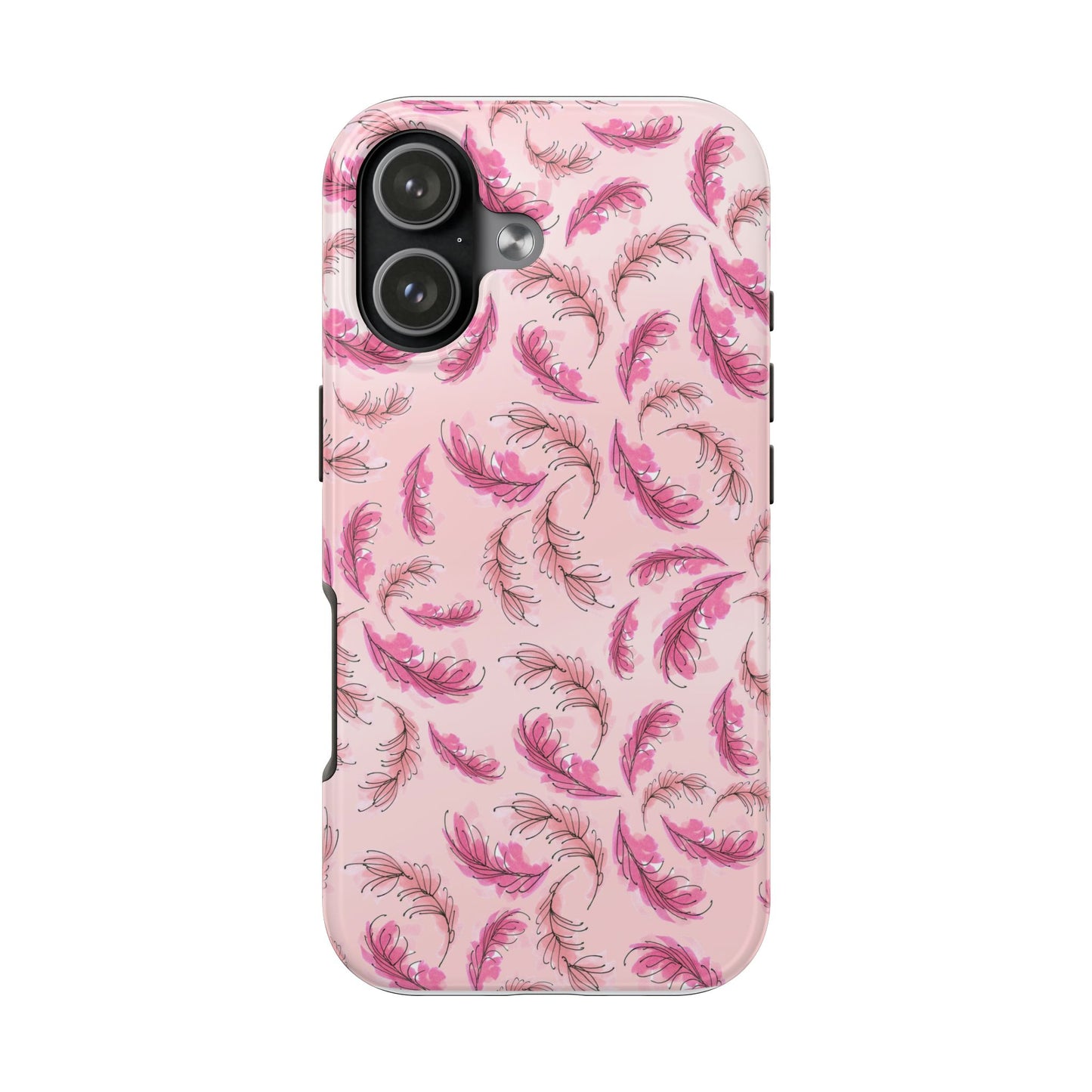 Flam Feathers Pink Phone Case