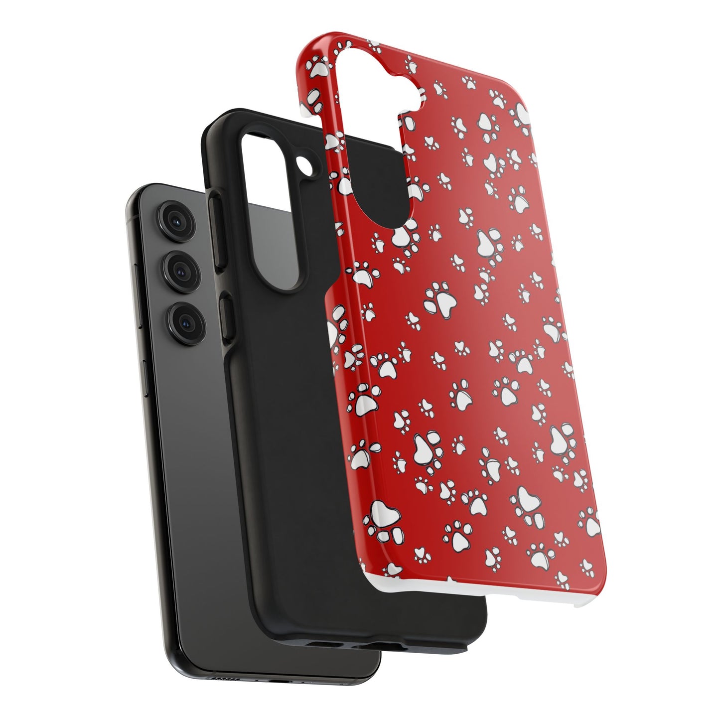 Paw Flakes Red Phone Case