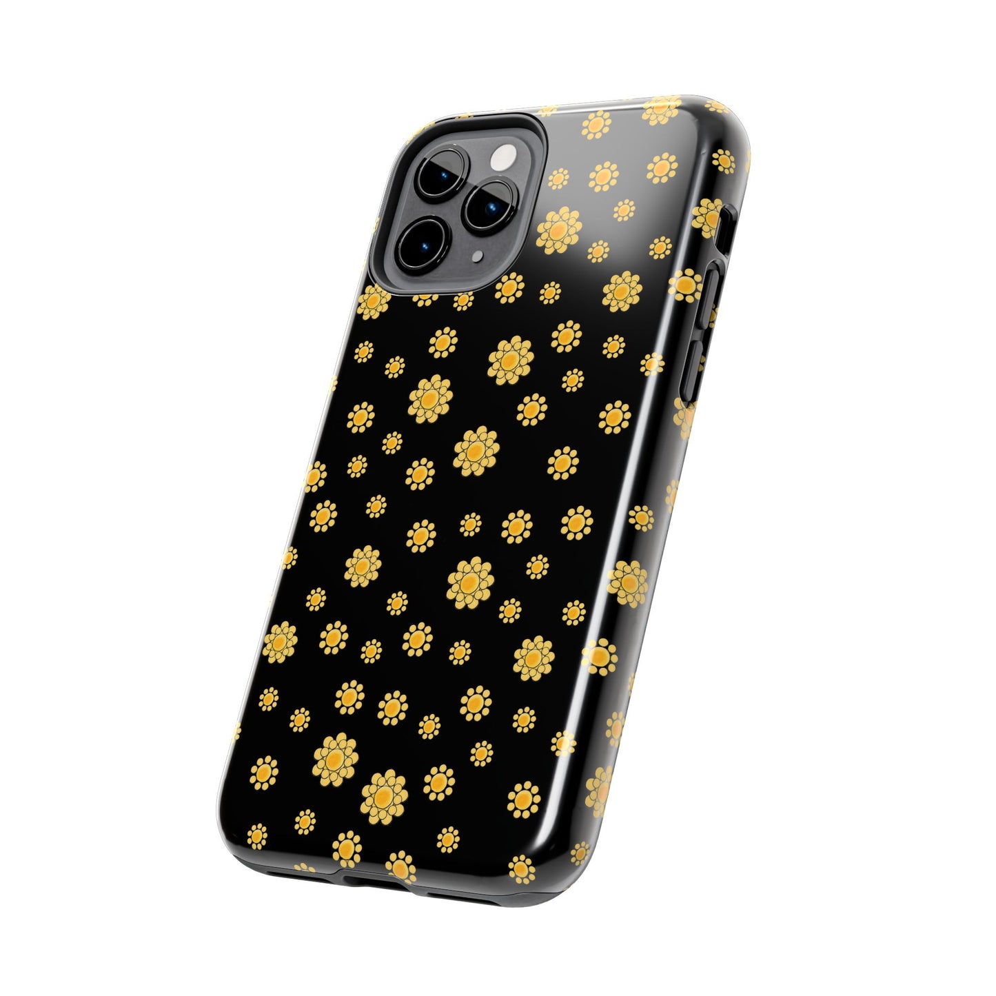 Bandana Dots Black / Yellow Phone Case