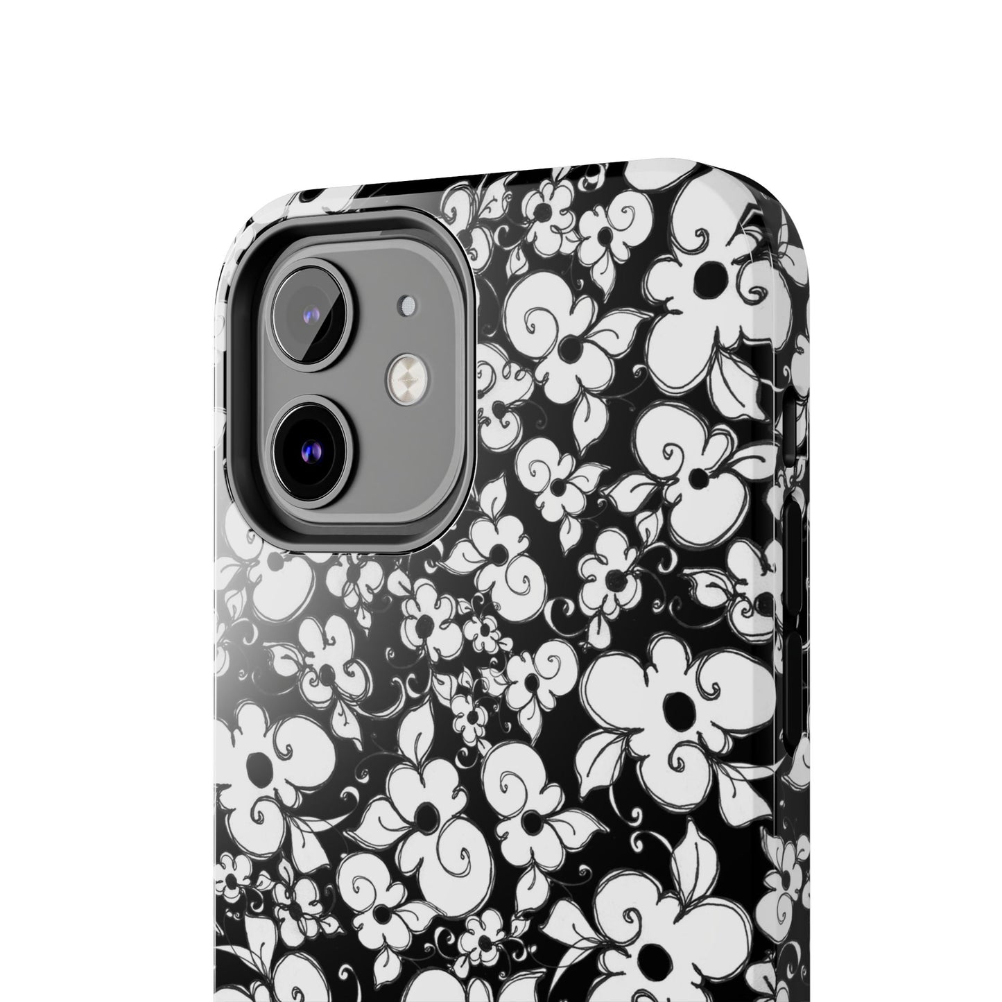 Dog Daisies Black Phone Case