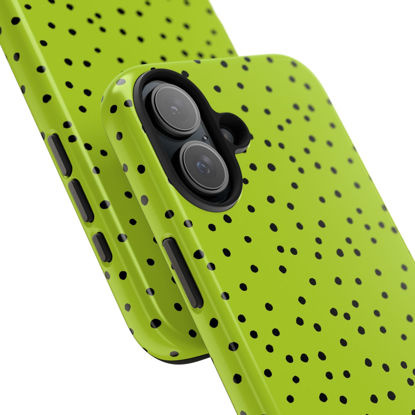 Dinky Dots Lime / Black Phone Case
