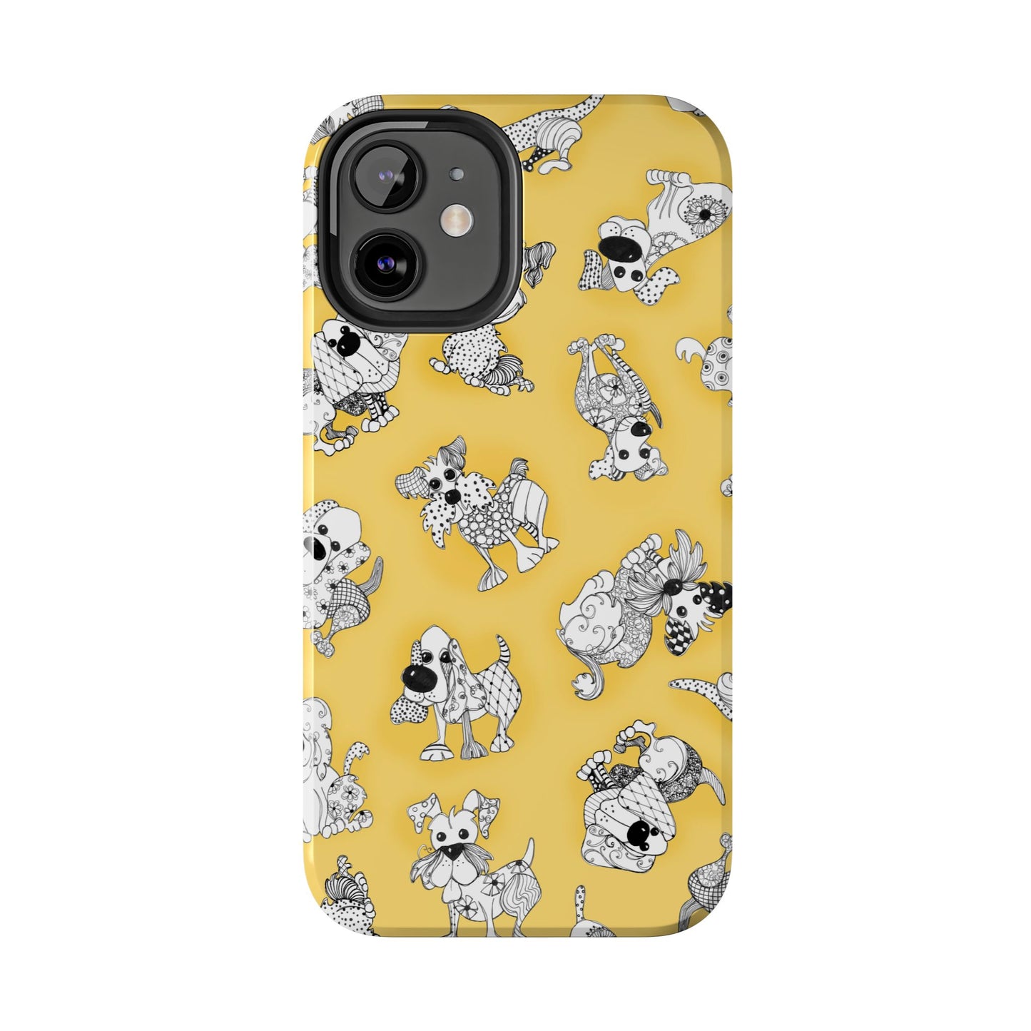 Doodle Dogs Yellow Phone Case