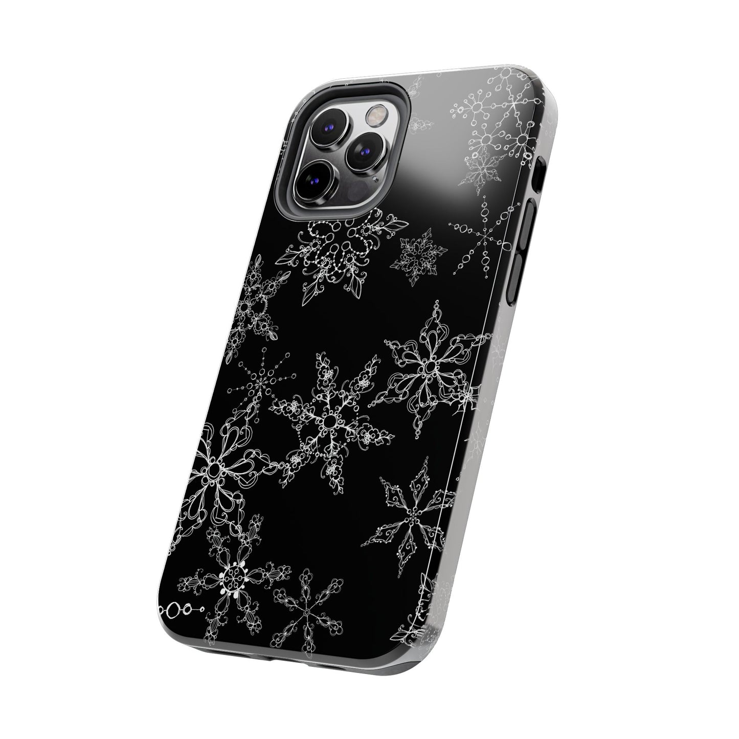 Random Flakes Black Phone Case