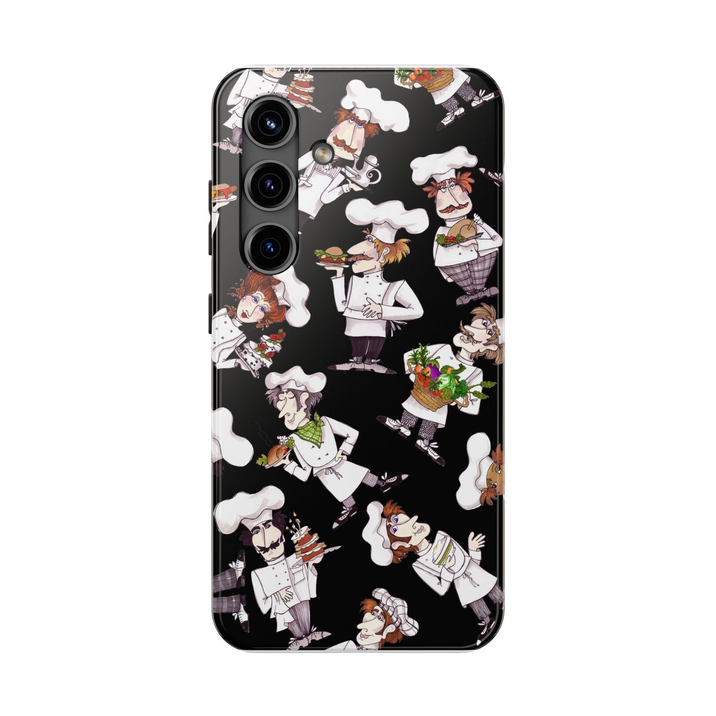 Tossed Chefs Black Phone Case