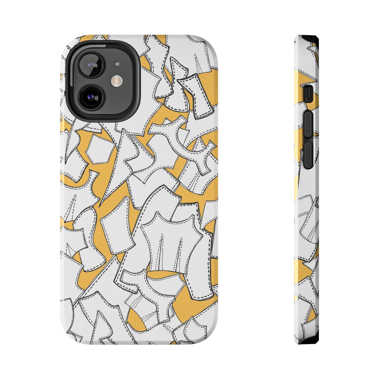 Pattern Pieces Yellow Phone Case