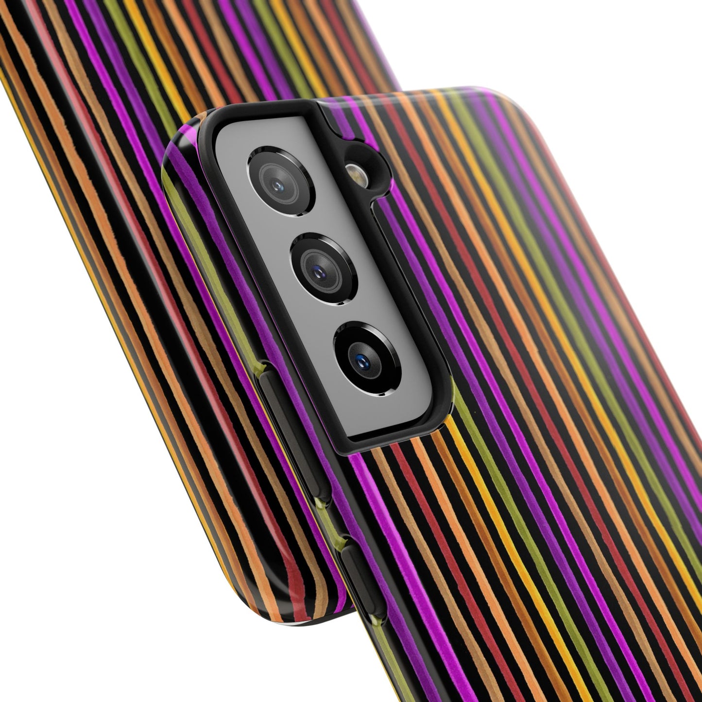 Spice Stripe Black Phone Case