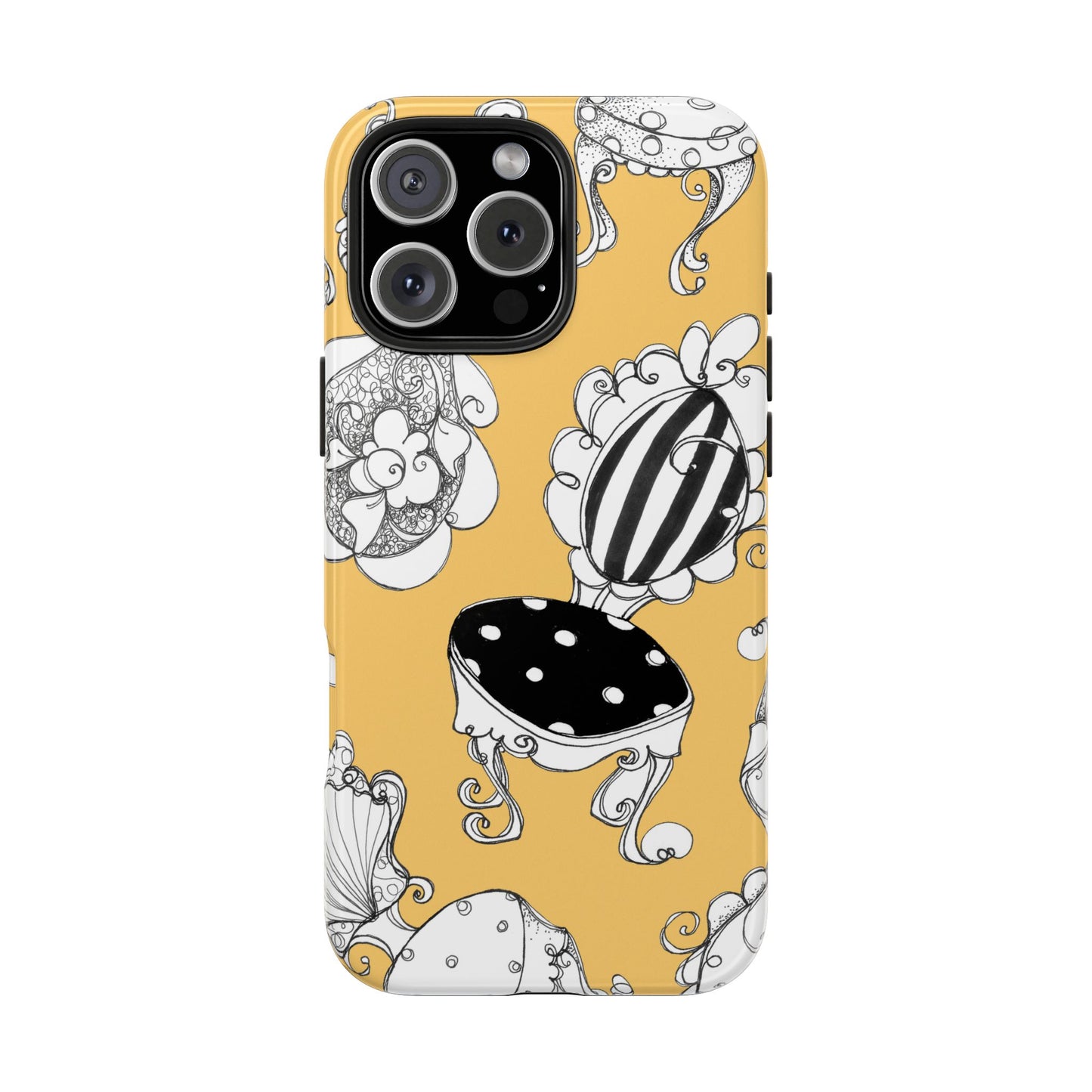 Bistro Chairs Yellow Phone Case