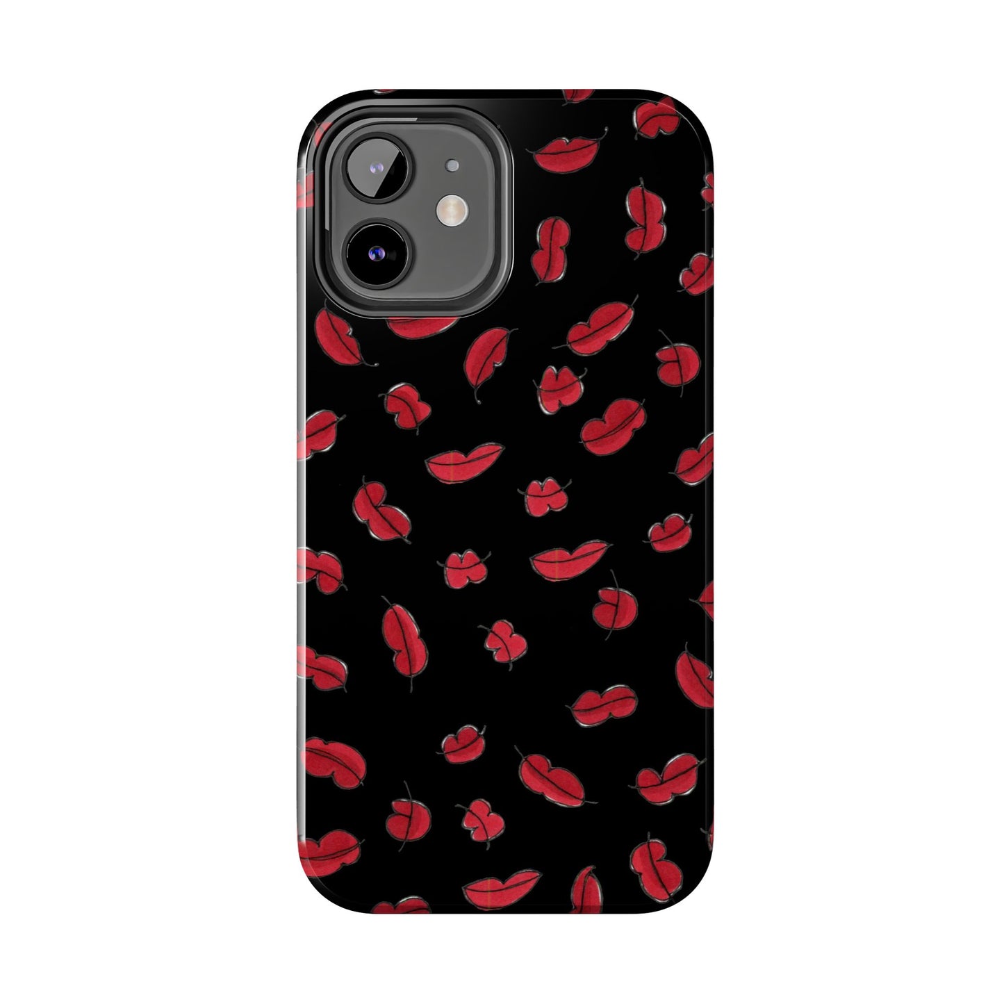 Lotsa Lips Black Phone Case