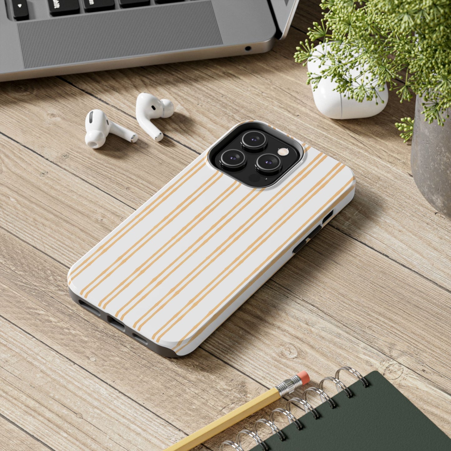 Double Stripe Yellow Phone Case