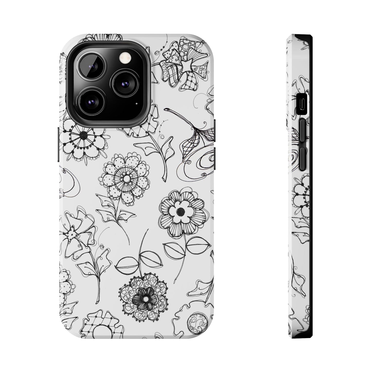 Paper Posies White Phone Case