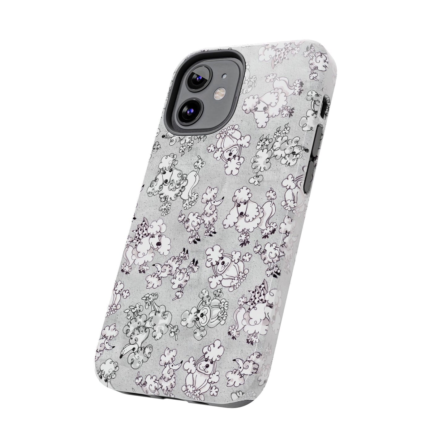 Paris Poodles Silver Phone Case