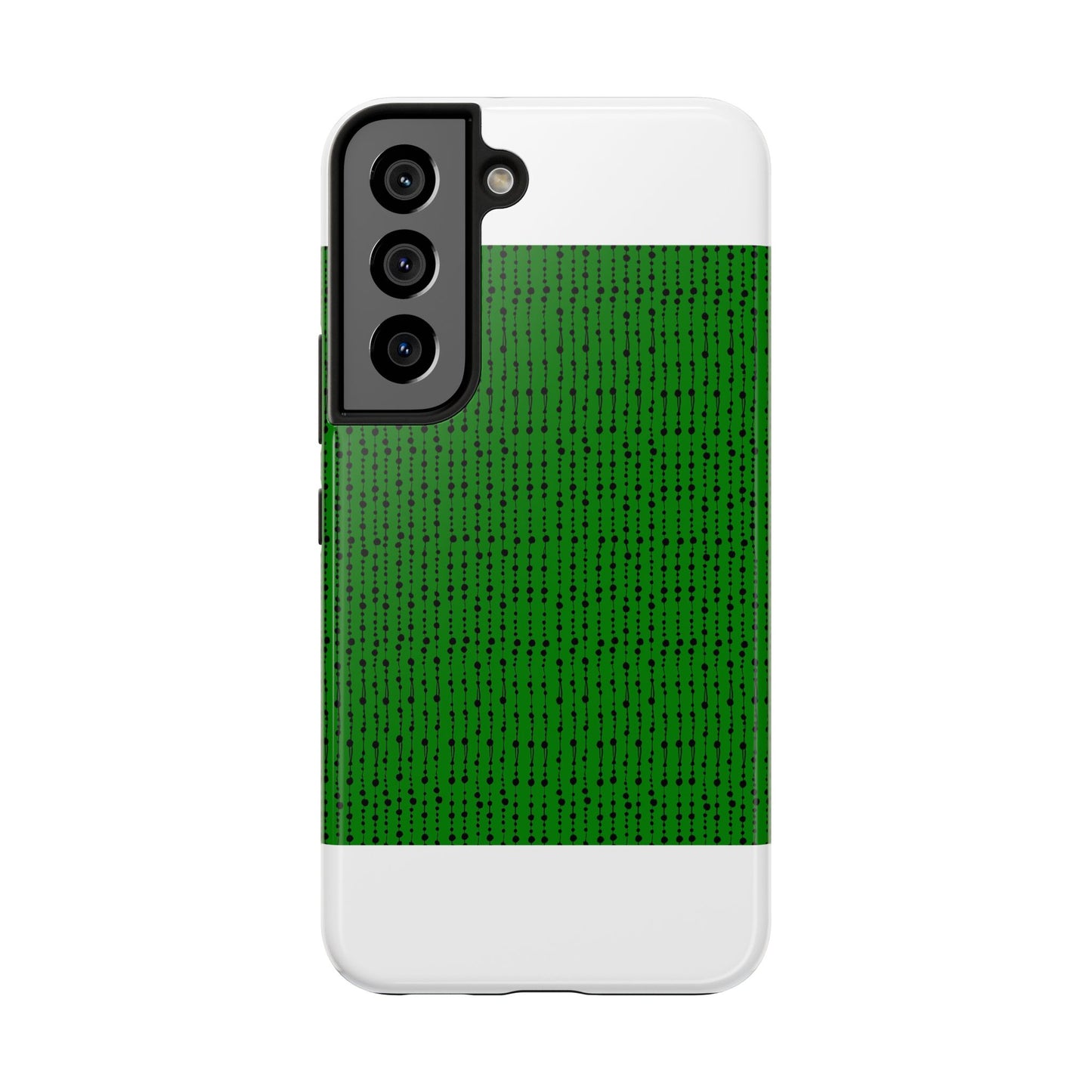 Beaded Curtain Green / Black Phone Case