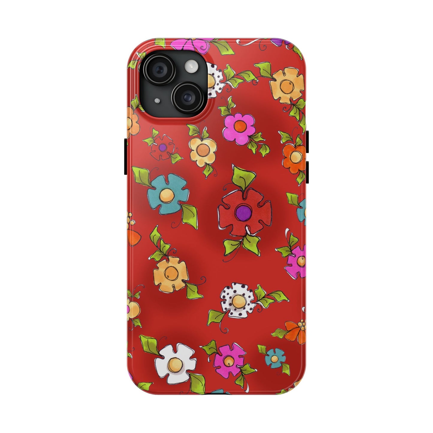 Happy Blooms Red Phone Case