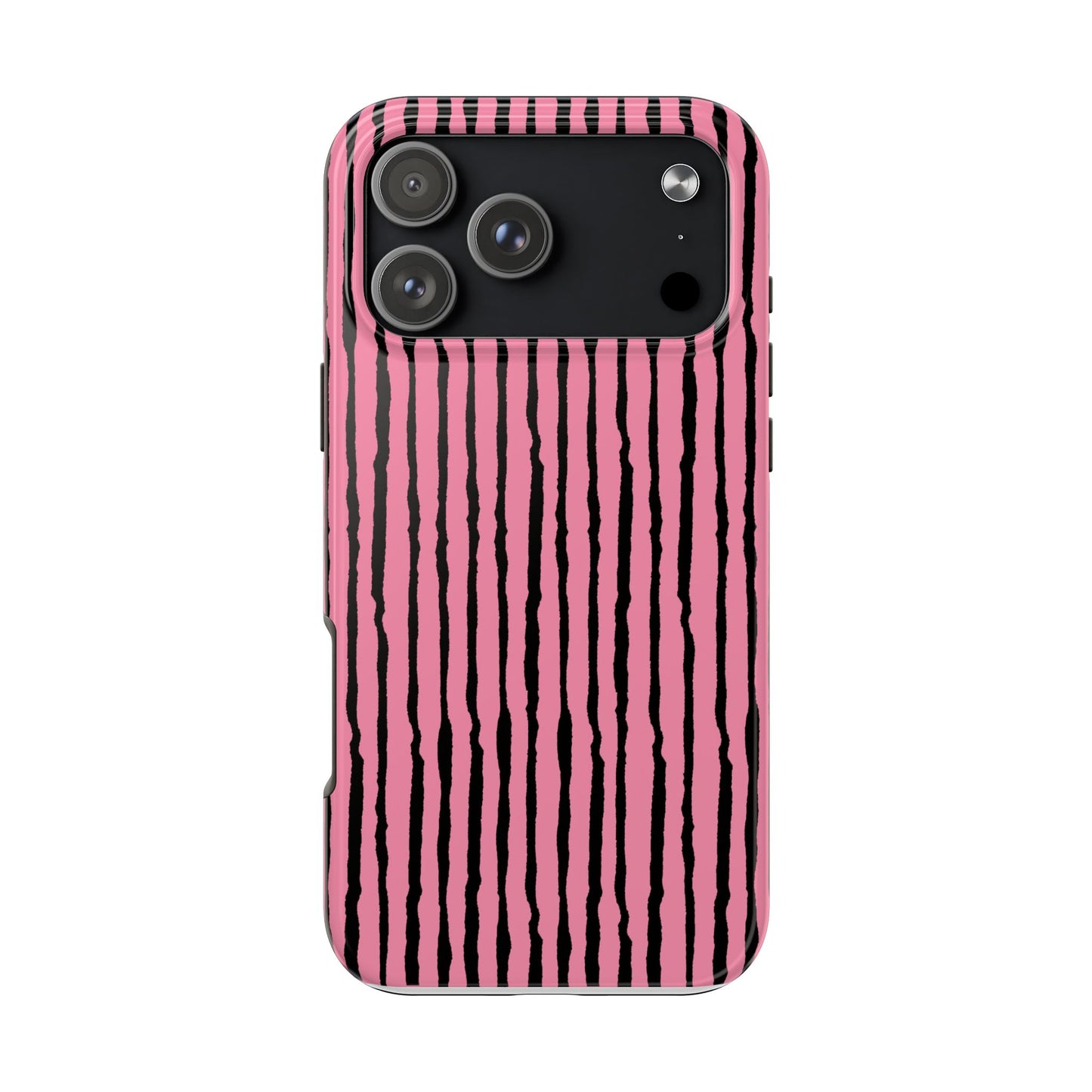 Sorta Stripe Bright Pink / Black Phone Case