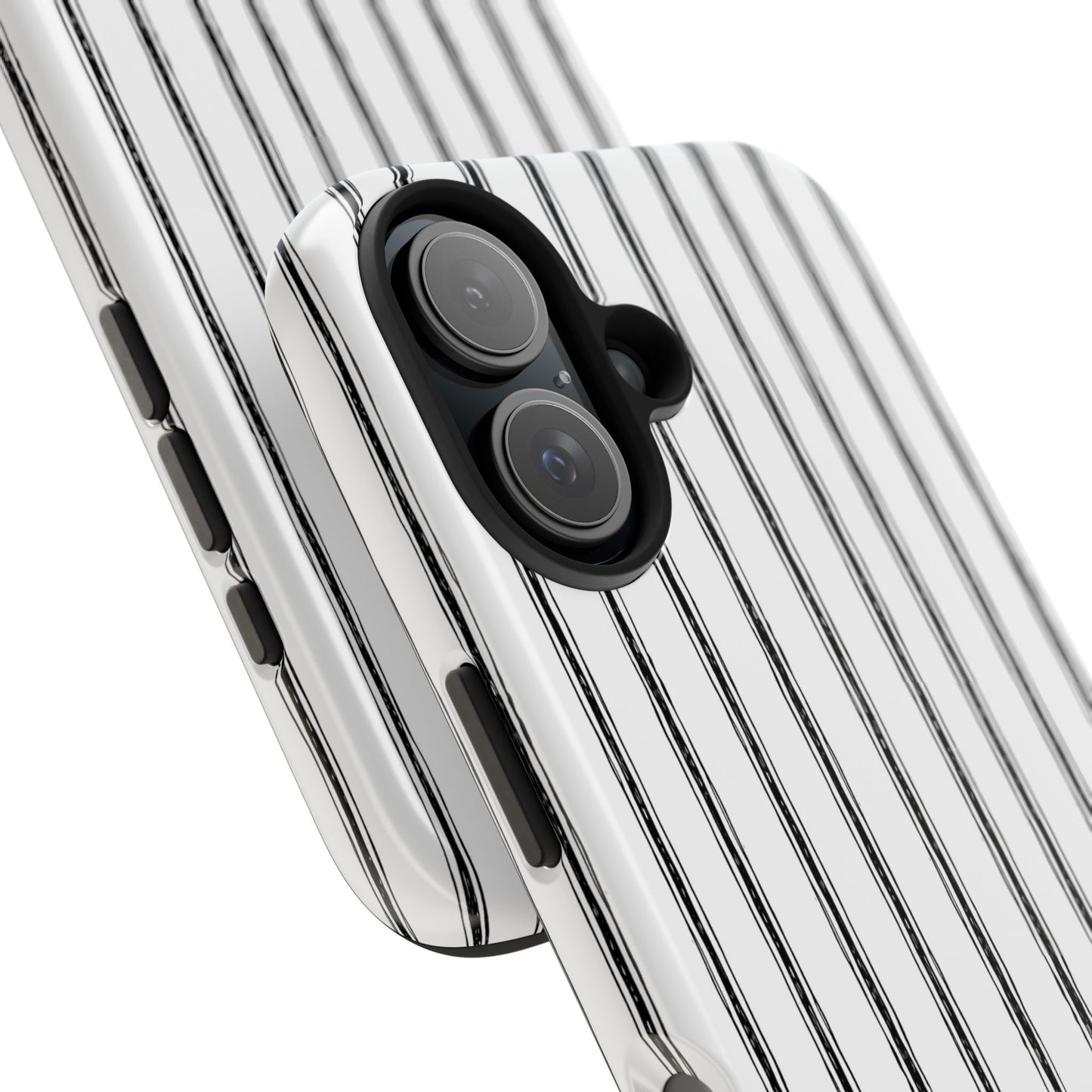 Napkin Stripe White / Black Phone Case