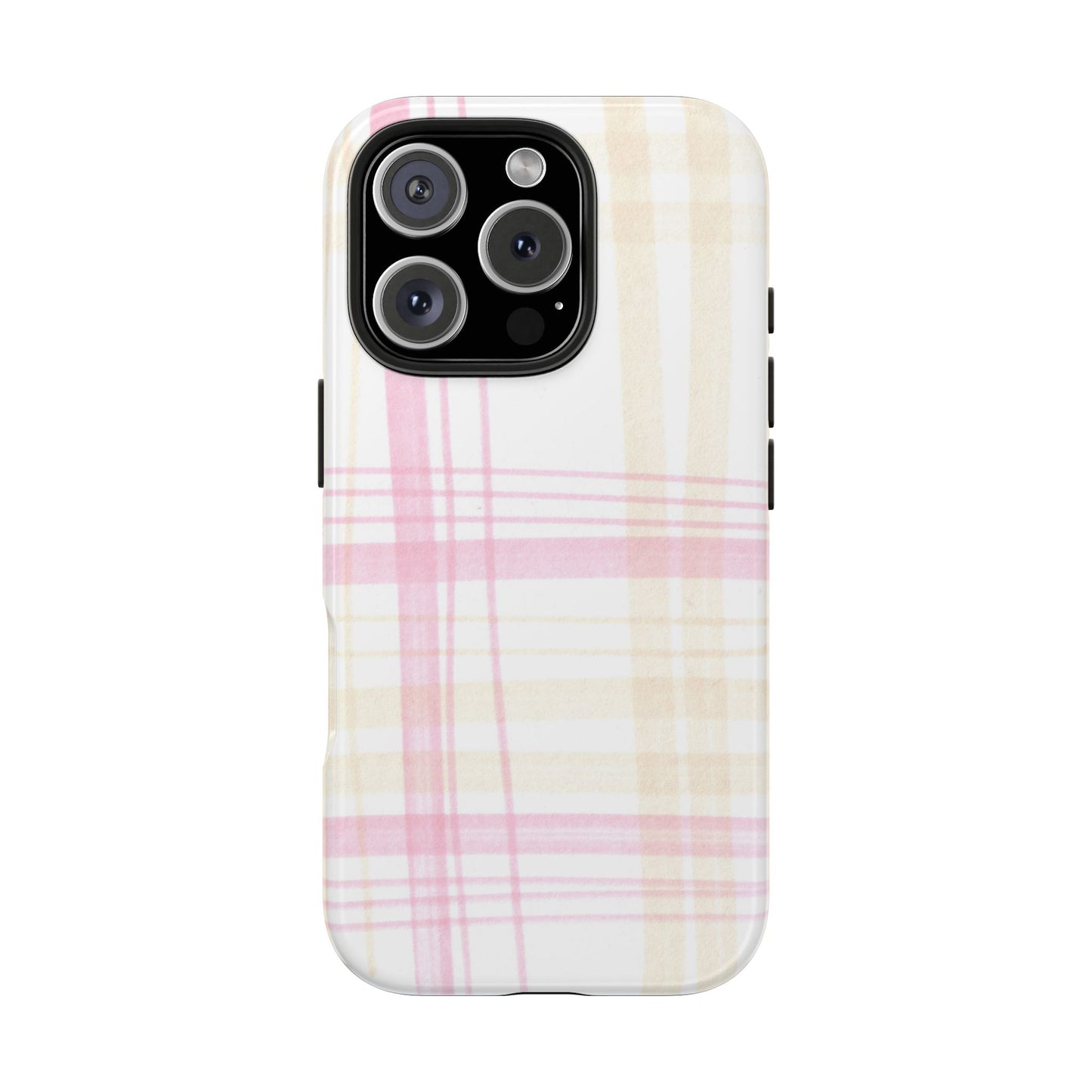 Flower Model Plaid Phone Case