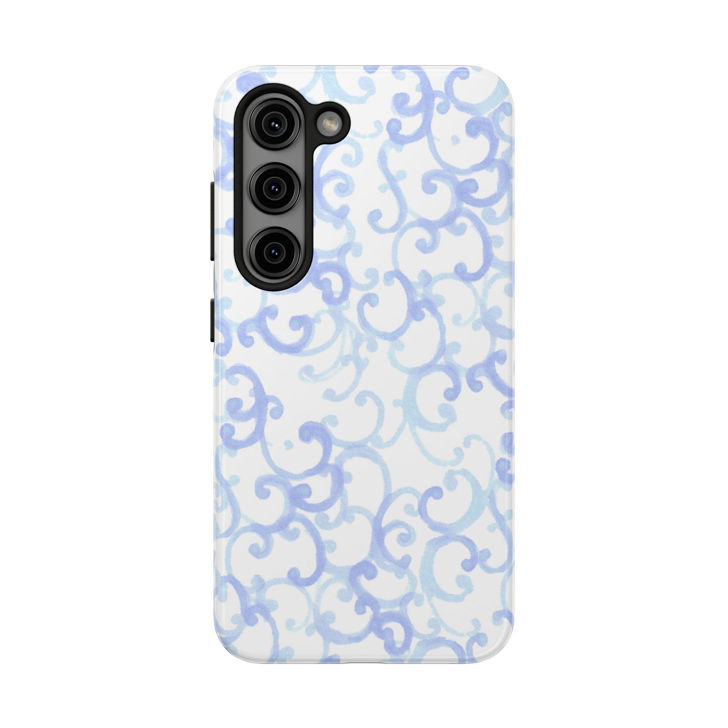 Scrollie White / Blue Phone Case