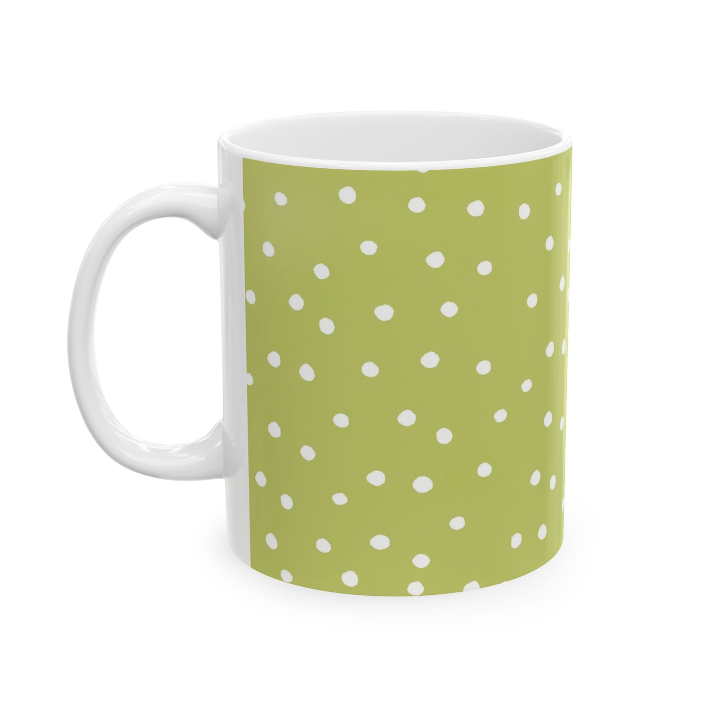 Dinky Dots Light Green / White Cup