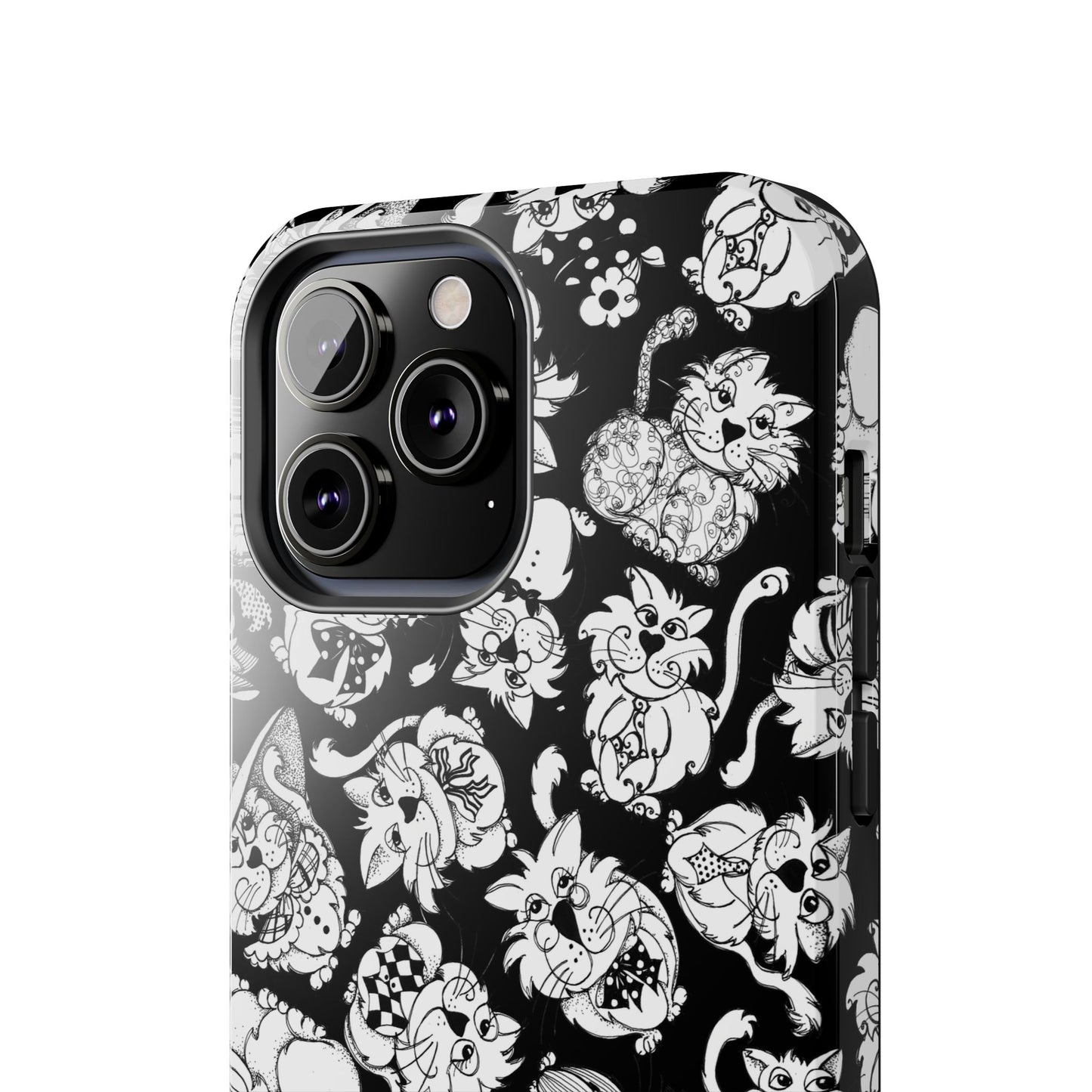 So Kitties Tossed Black Phone Case